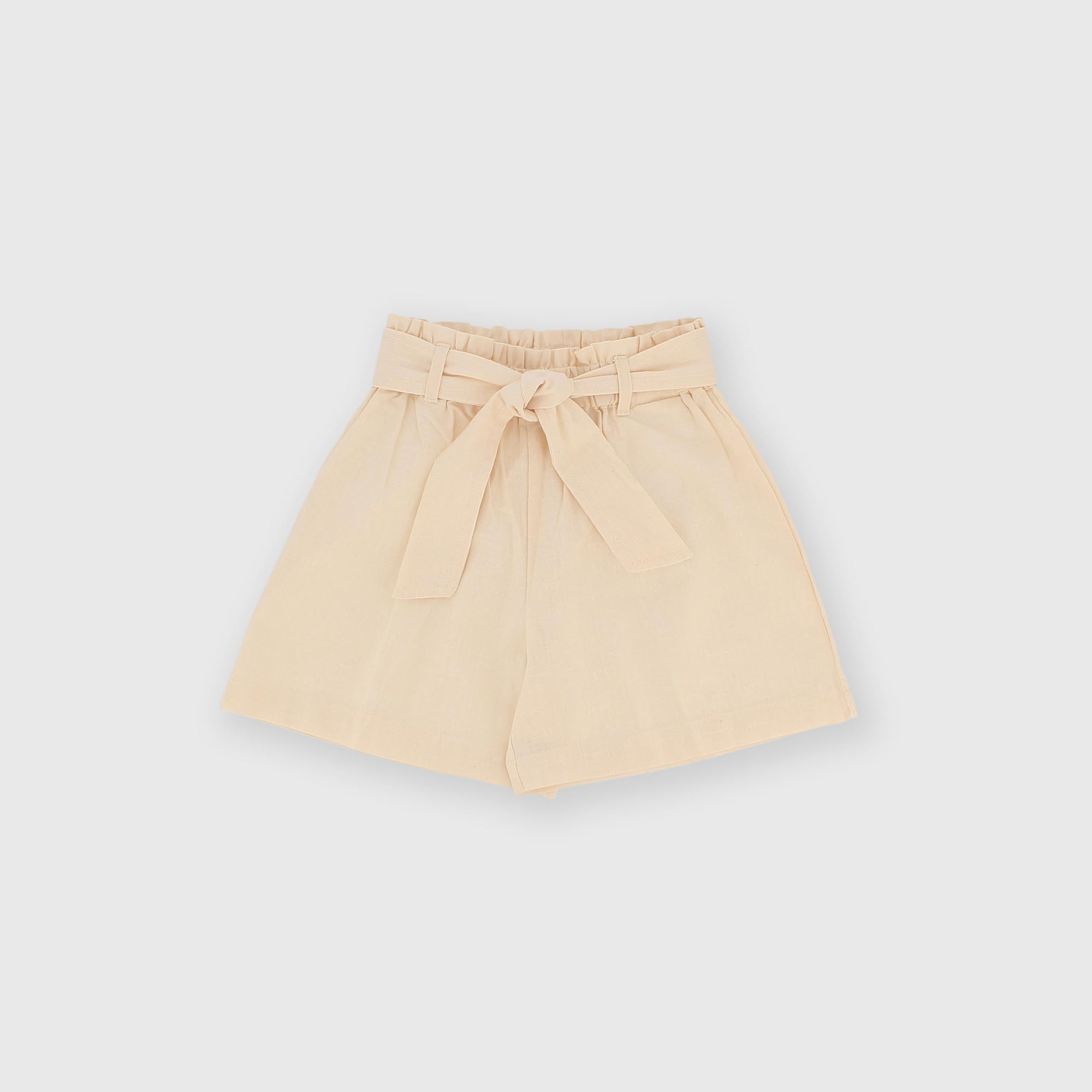 Bermuda de algodón para niña rosa