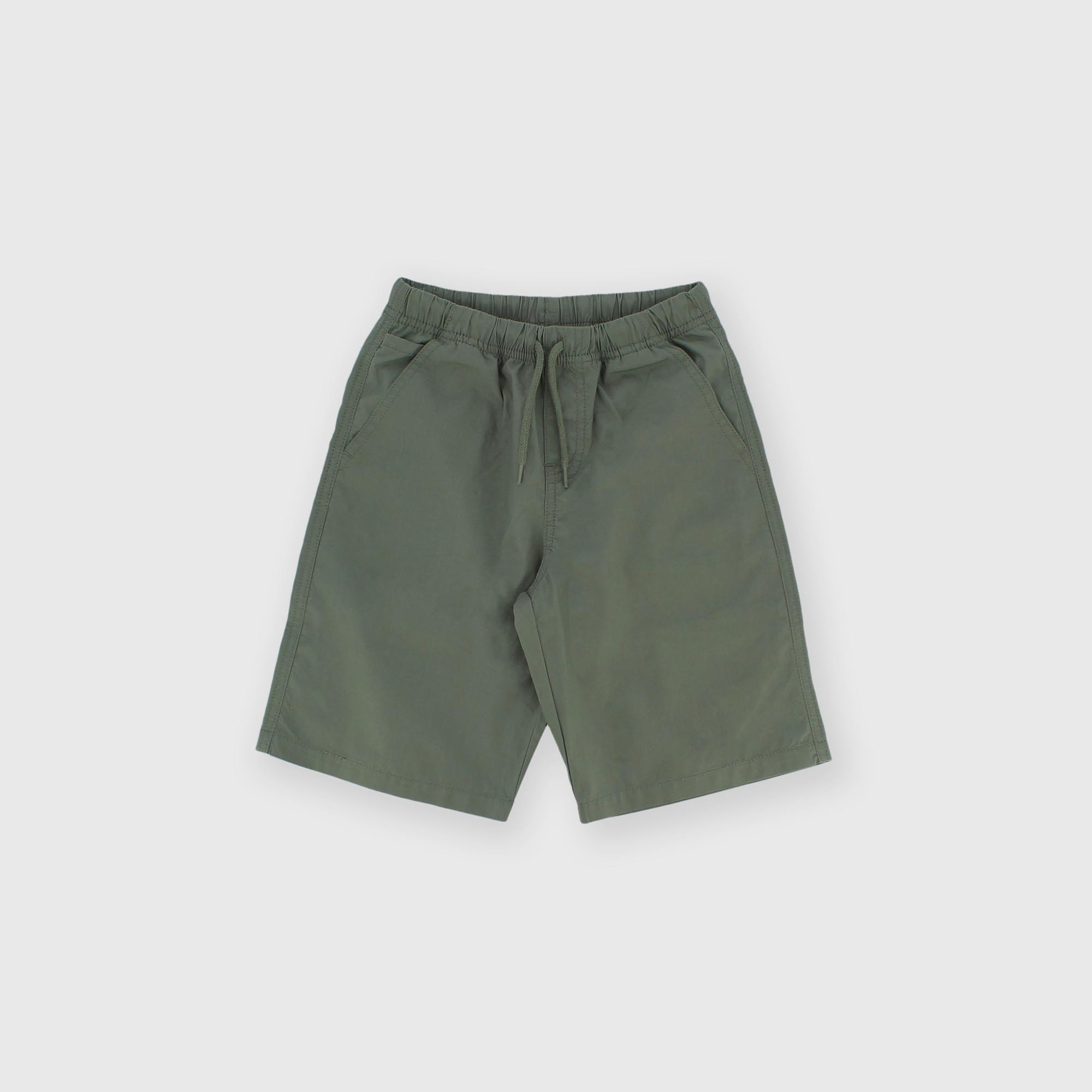 Bermuda de popelina para niño verde