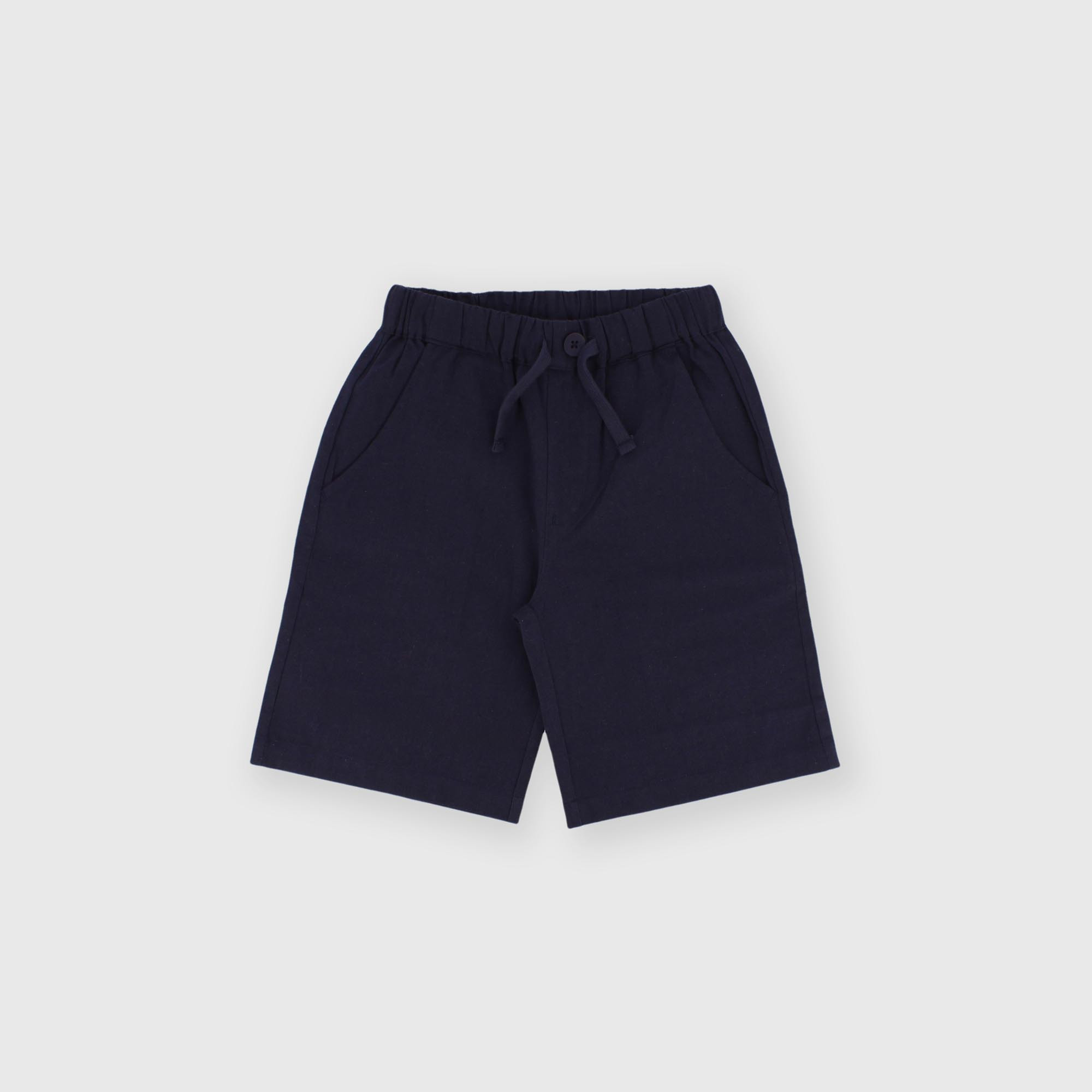 Bermuda de algodón para niño azul