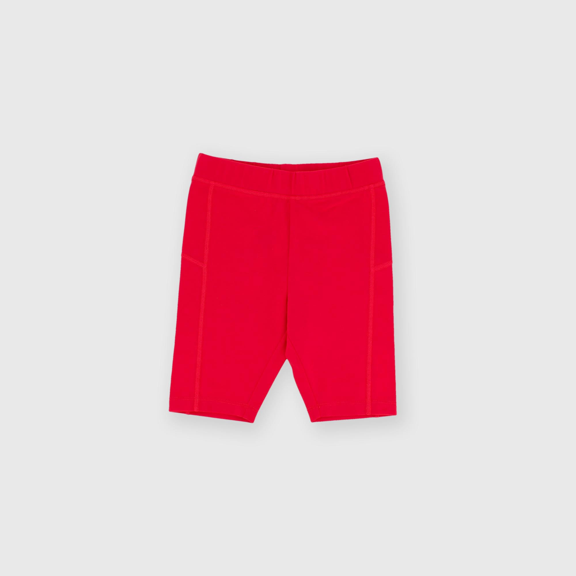 Pantalón ciclista de jersey para niña rojo