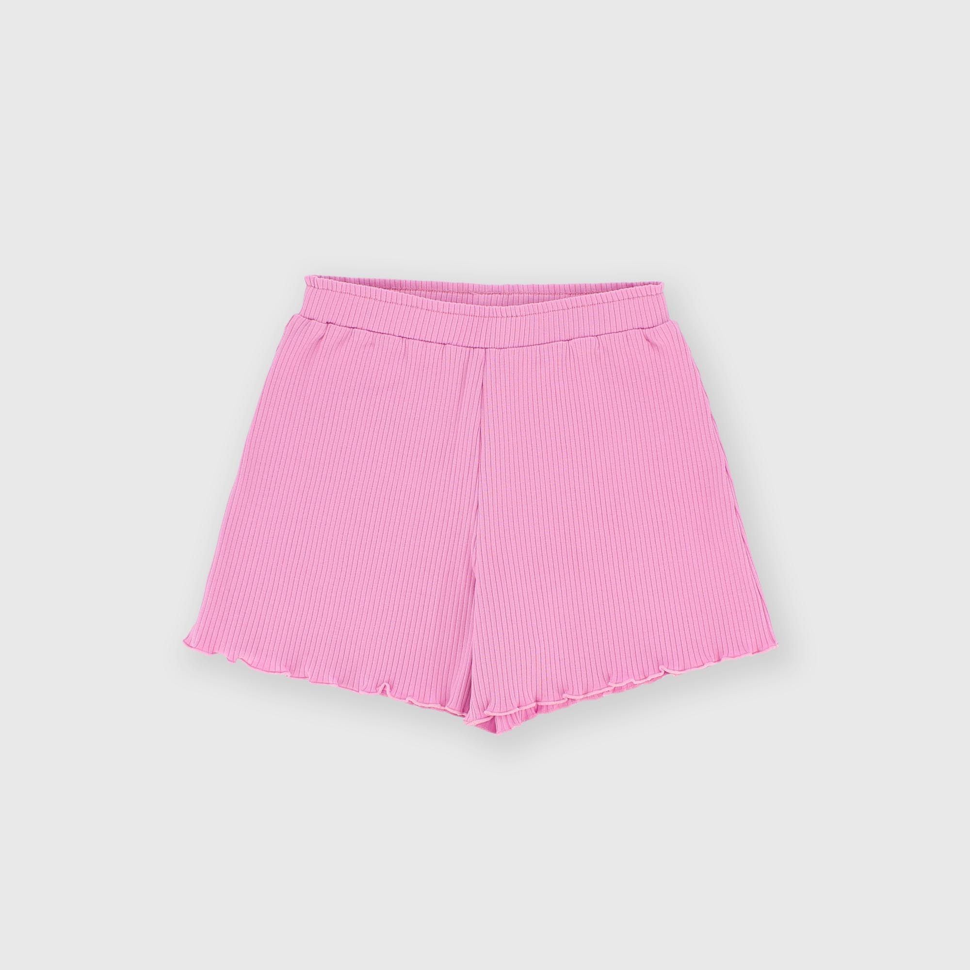 Pantalón corto de pana para niña rosa