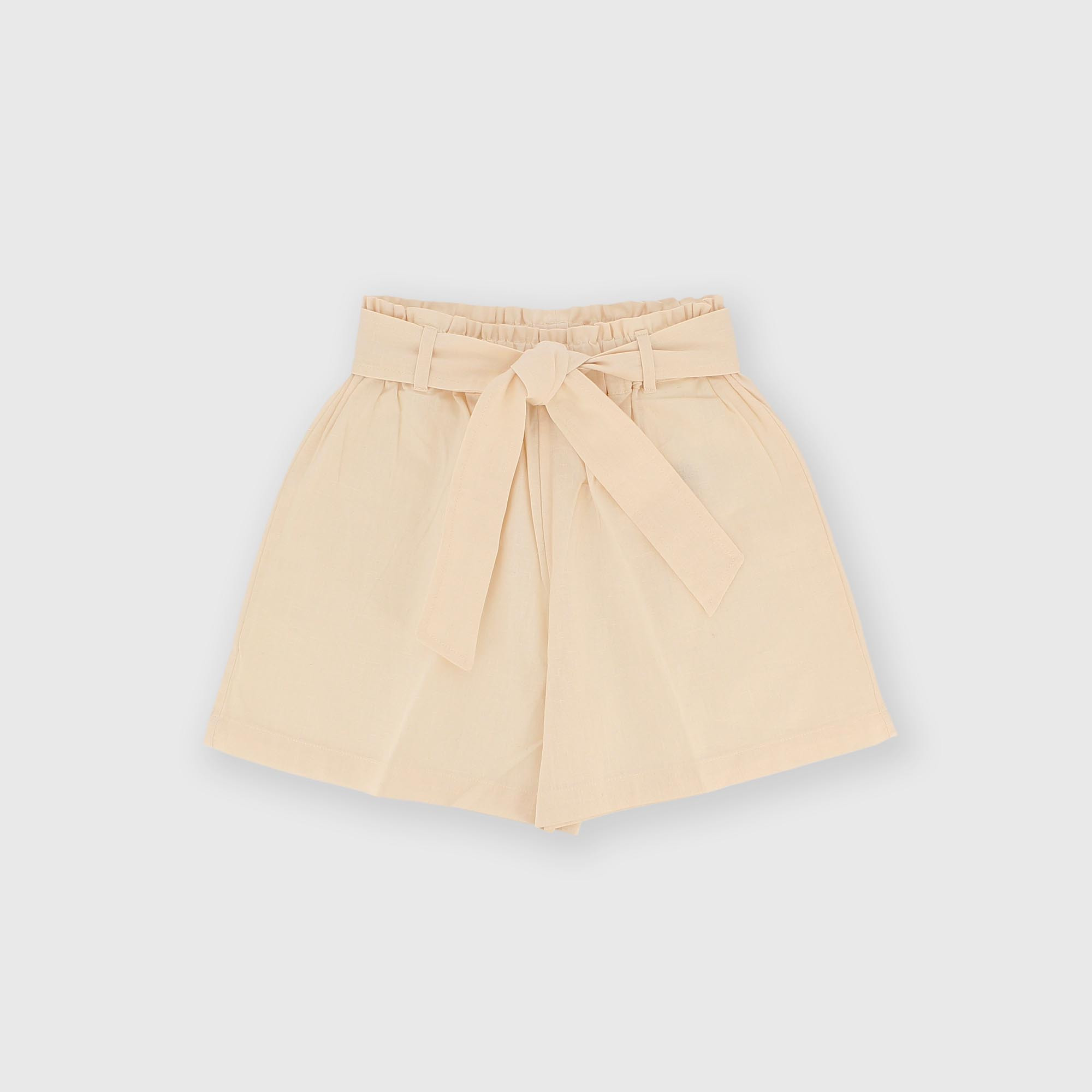 Bermuda de algodón para niña rosa