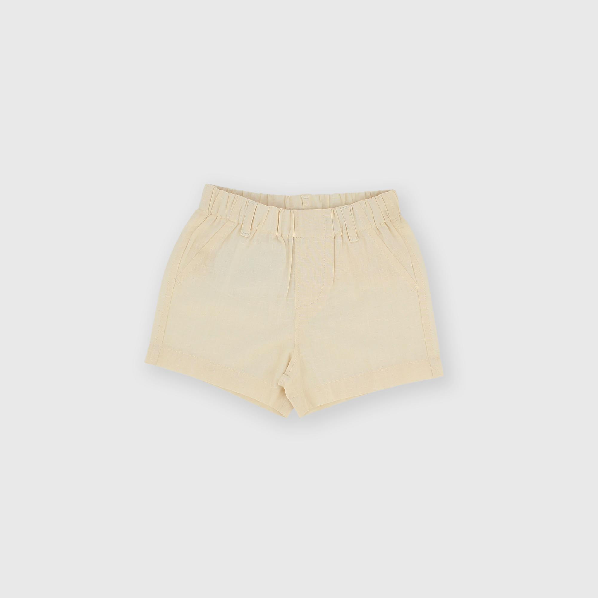 Бермуды из хлопка для мальчика бежевые