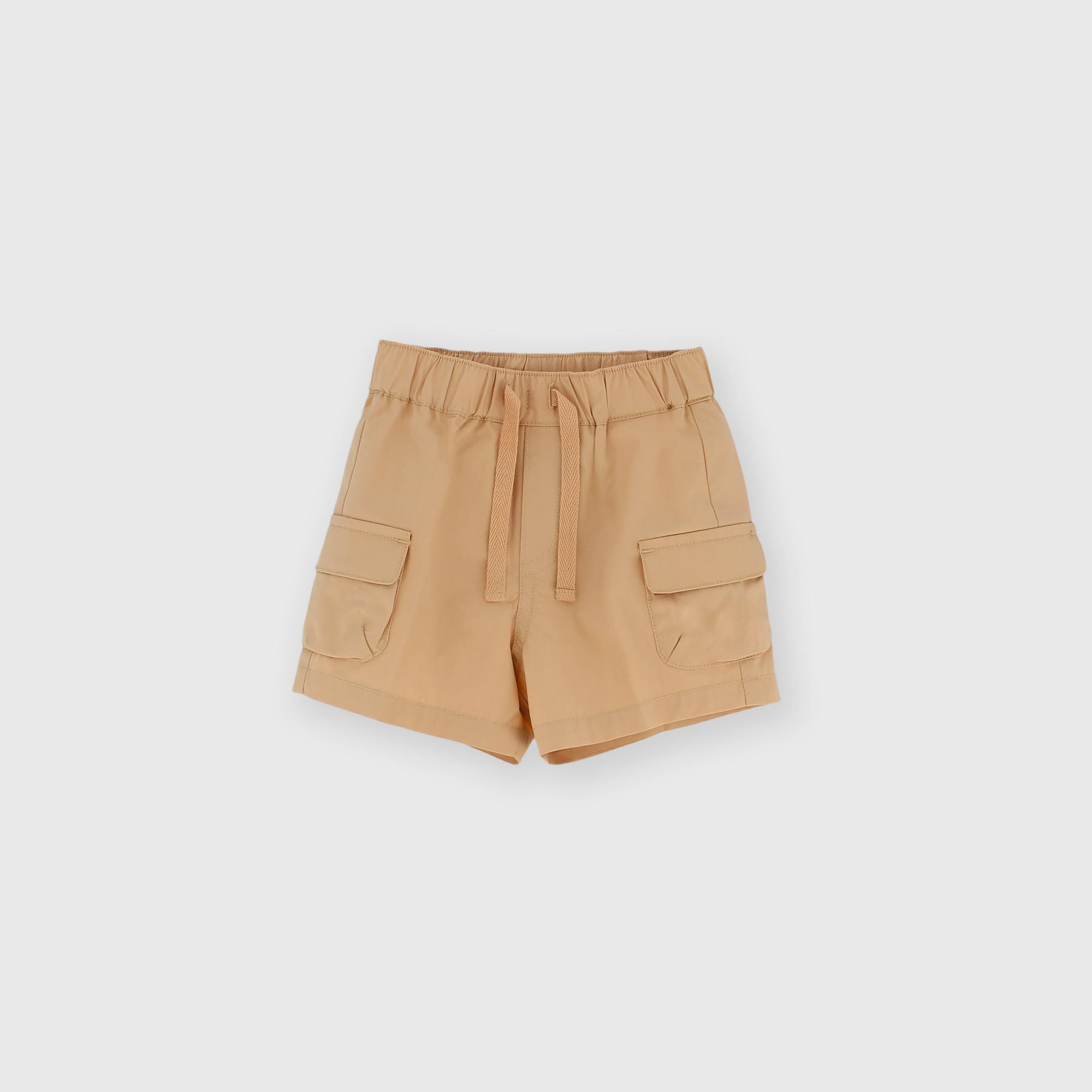 Бермуды из поплина для мальчика бежевые