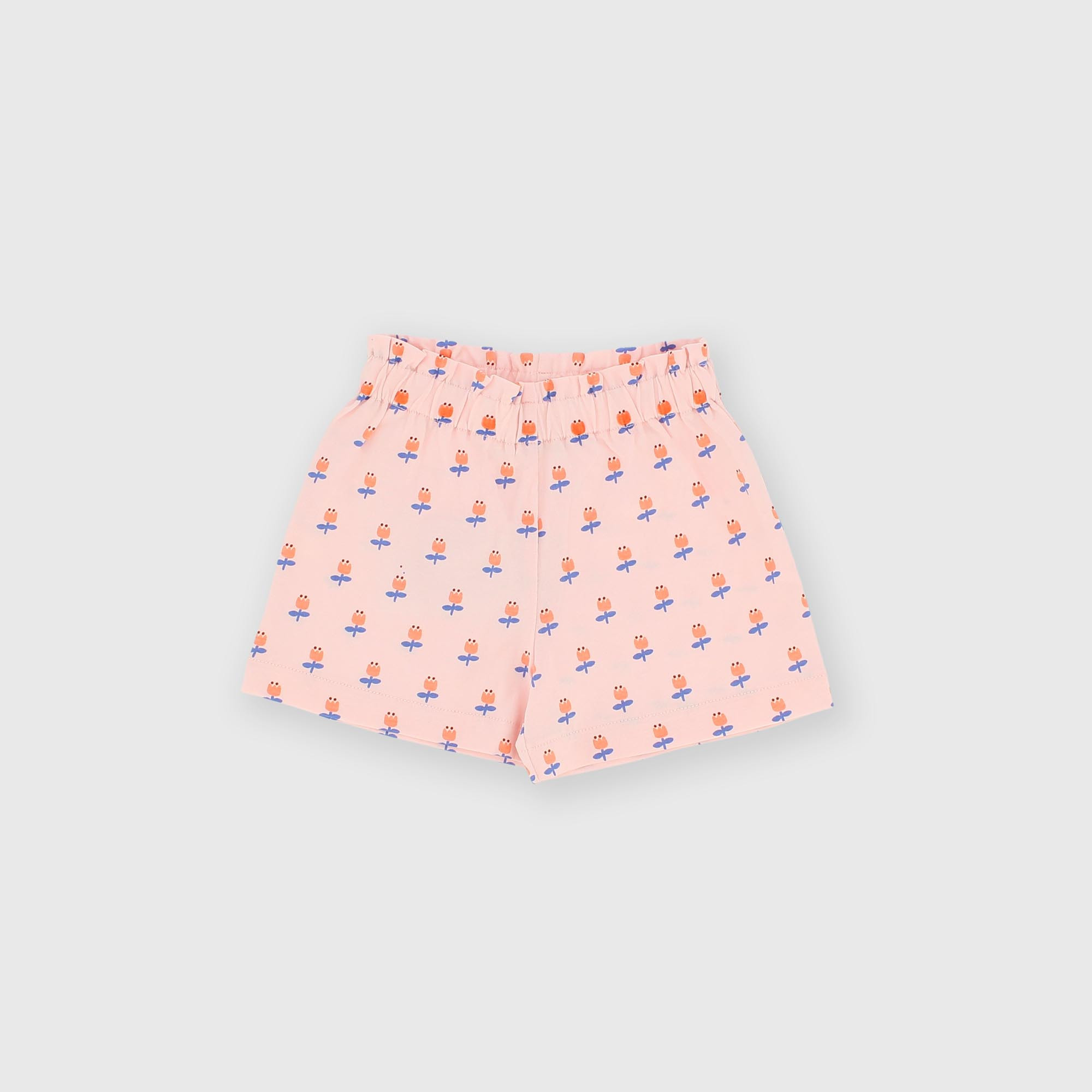 Short en jersey pour fillette rose