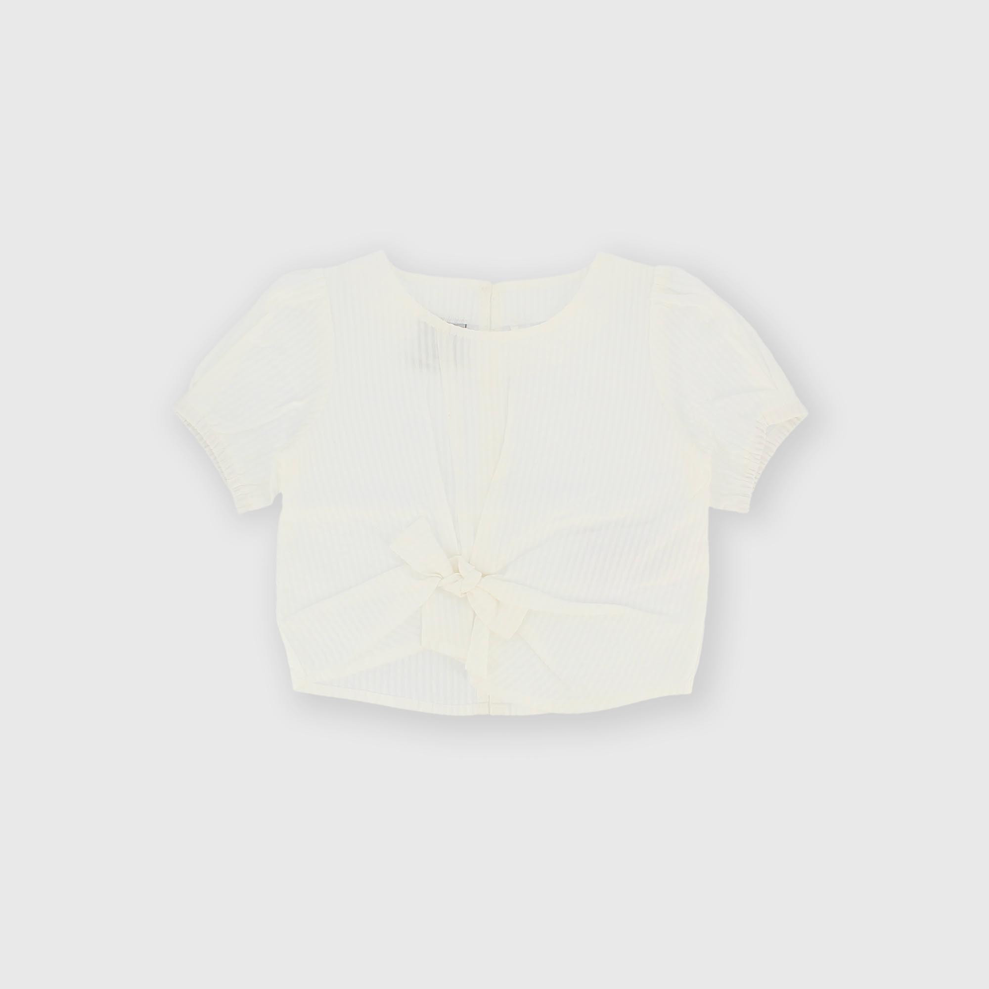 Рубашка с коротким рукавом для девочки синяя