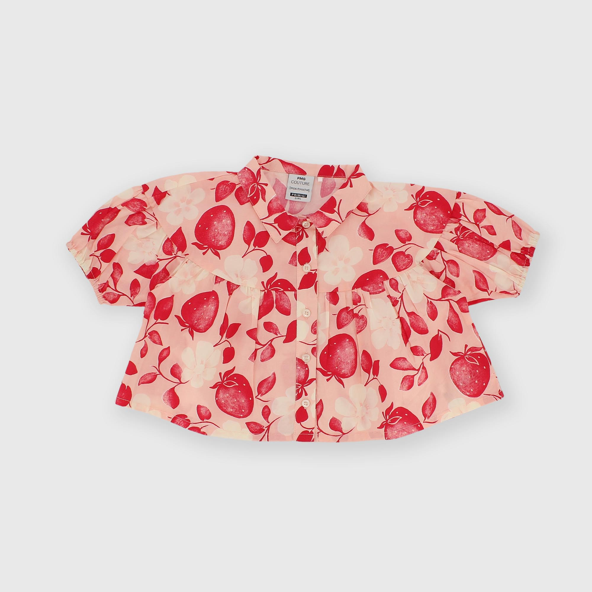 Рубашка с коротким рукавом для девочки белая