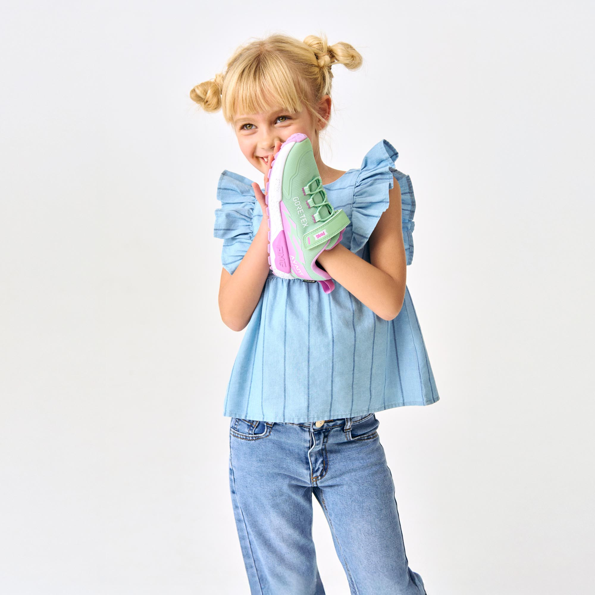 Short-sleeves shirt for girl blue