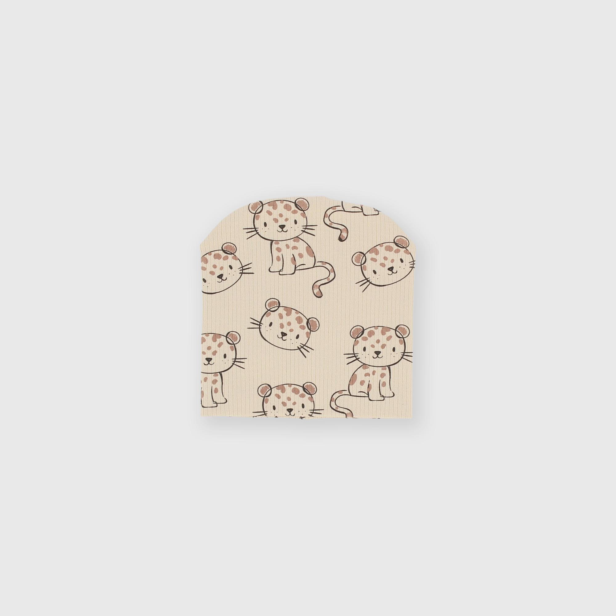 Rib hat for boy beige