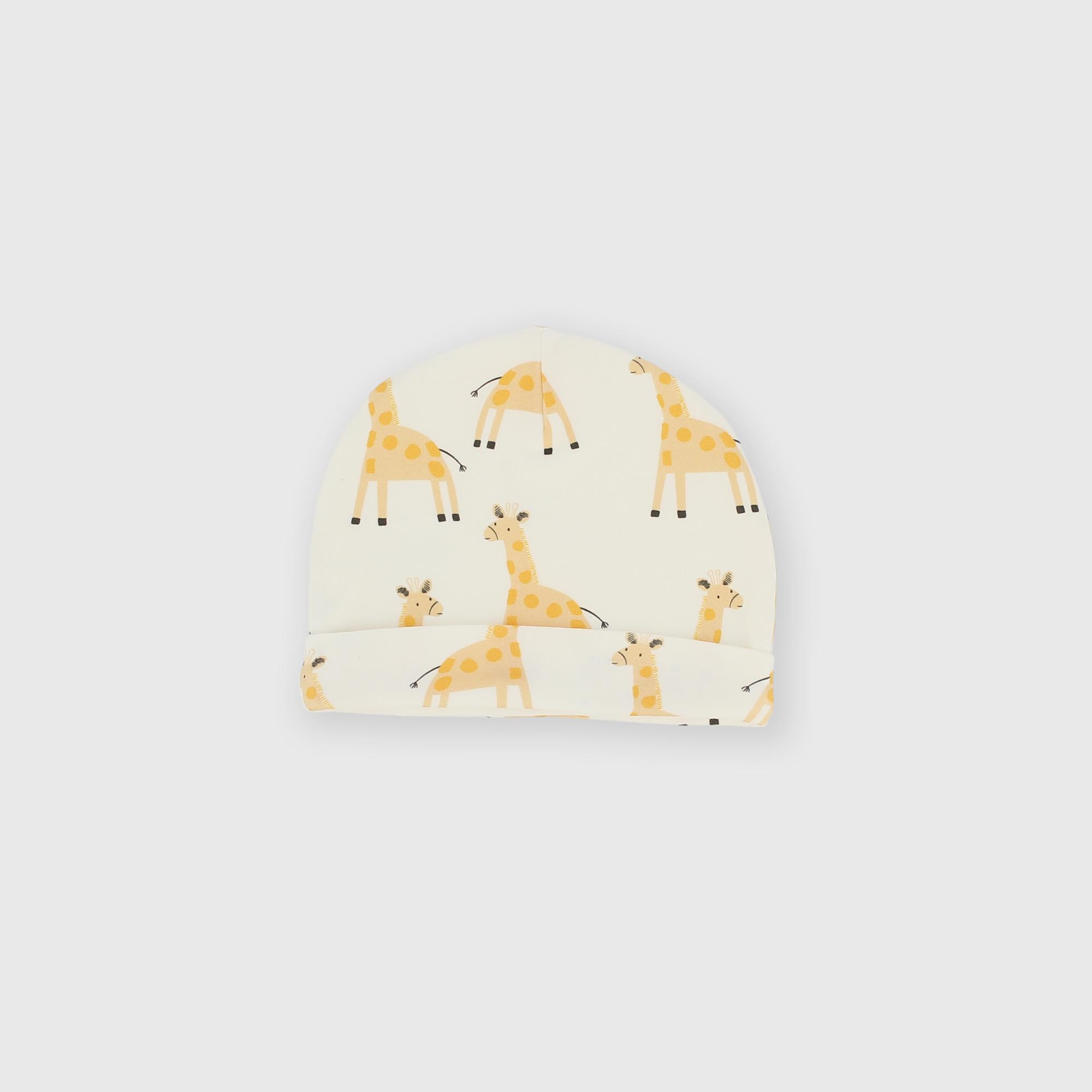 Cotton interlock hat for boy white