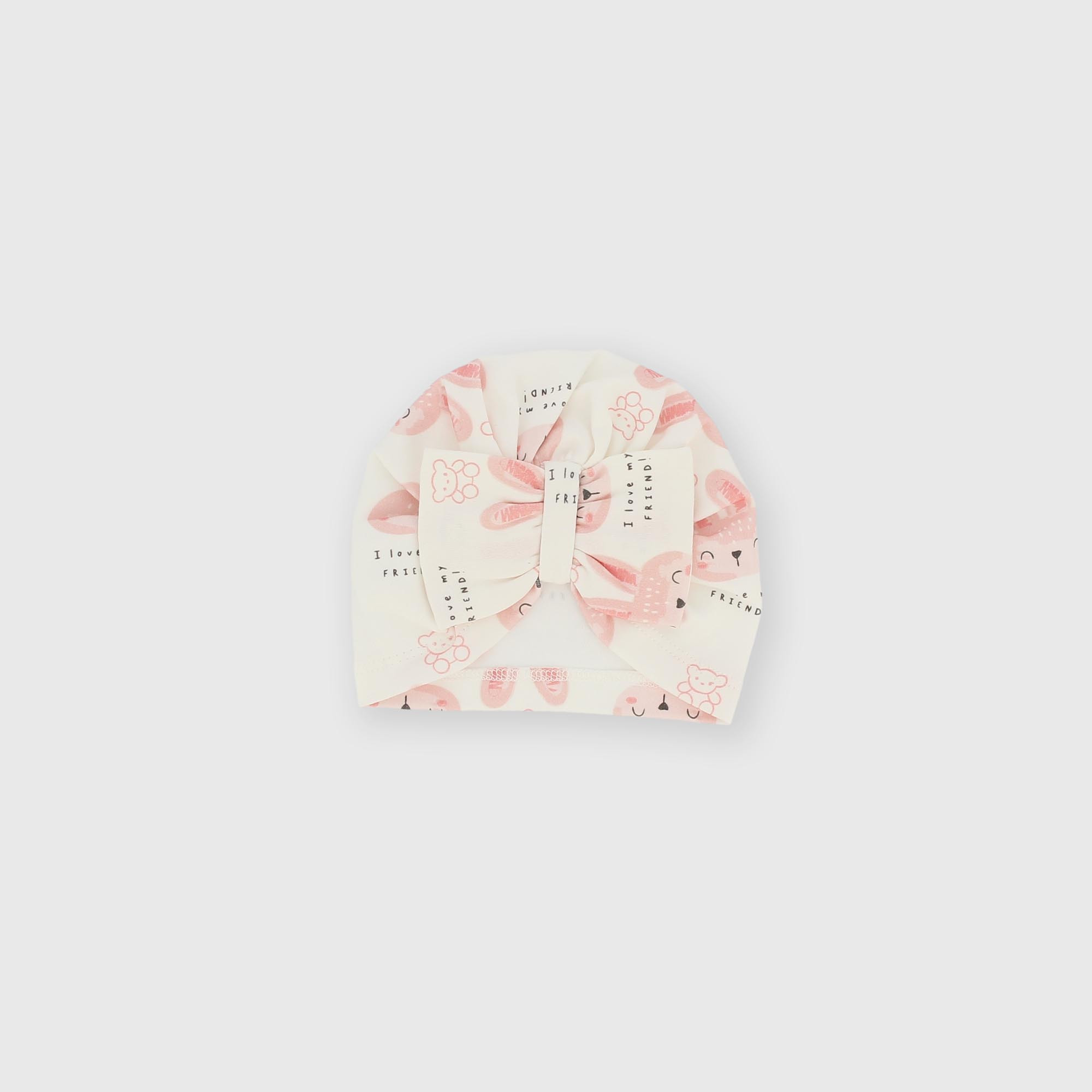 Chapeau en coton interlock pour fillette blanc