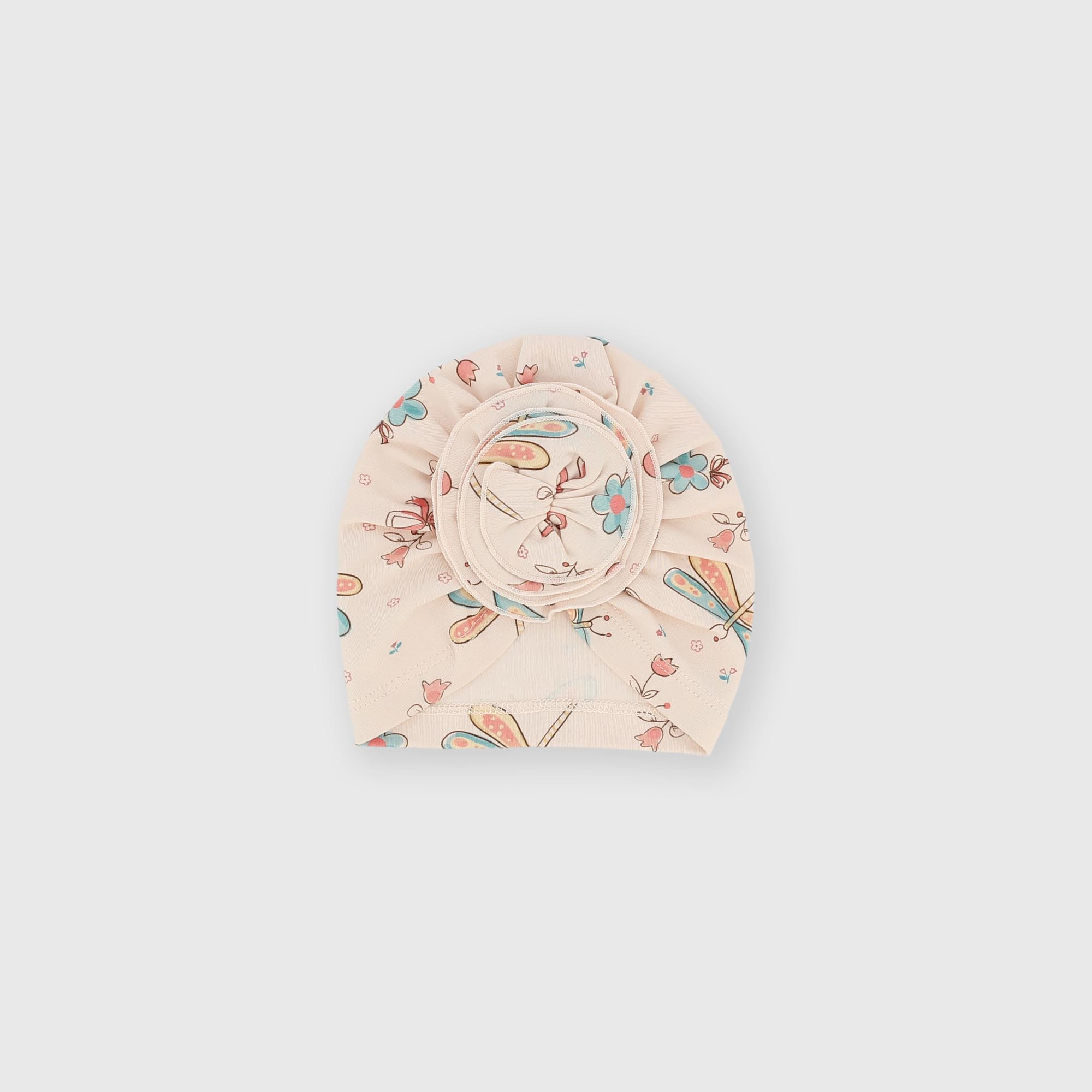 Chapeau en coton interlock pour fillette rose