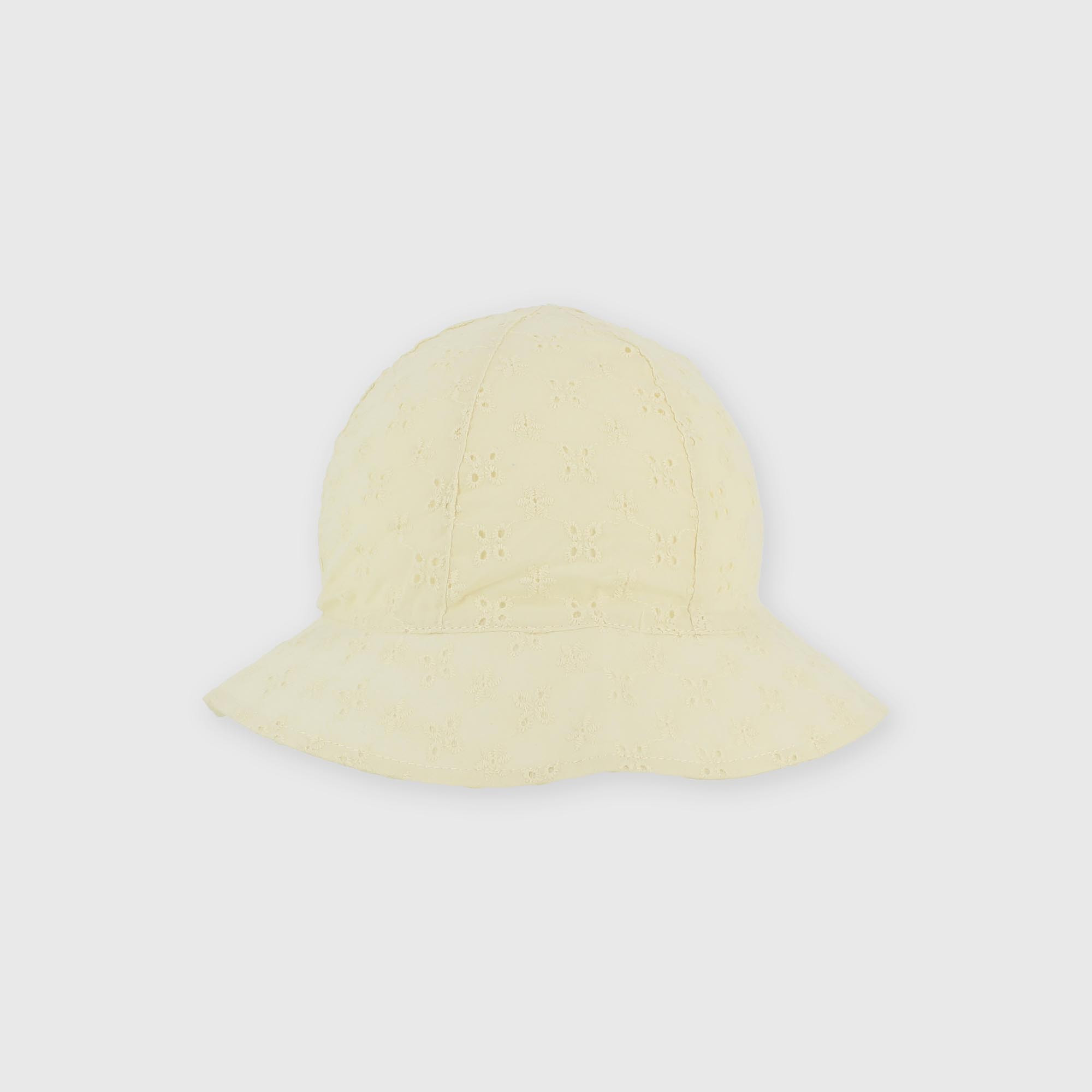 Chapeau en coton pour fillette blanc