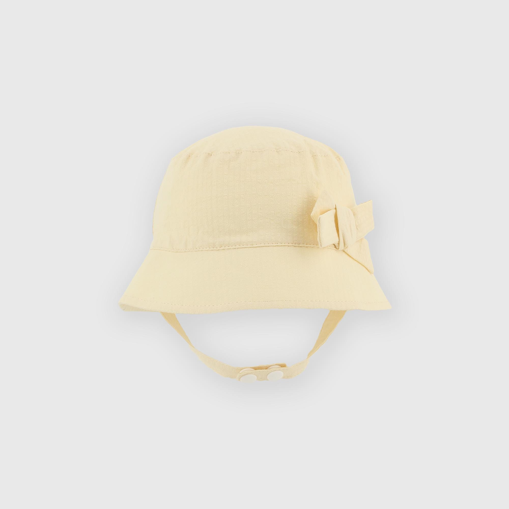 Chapeau en coton pour fillette jaune