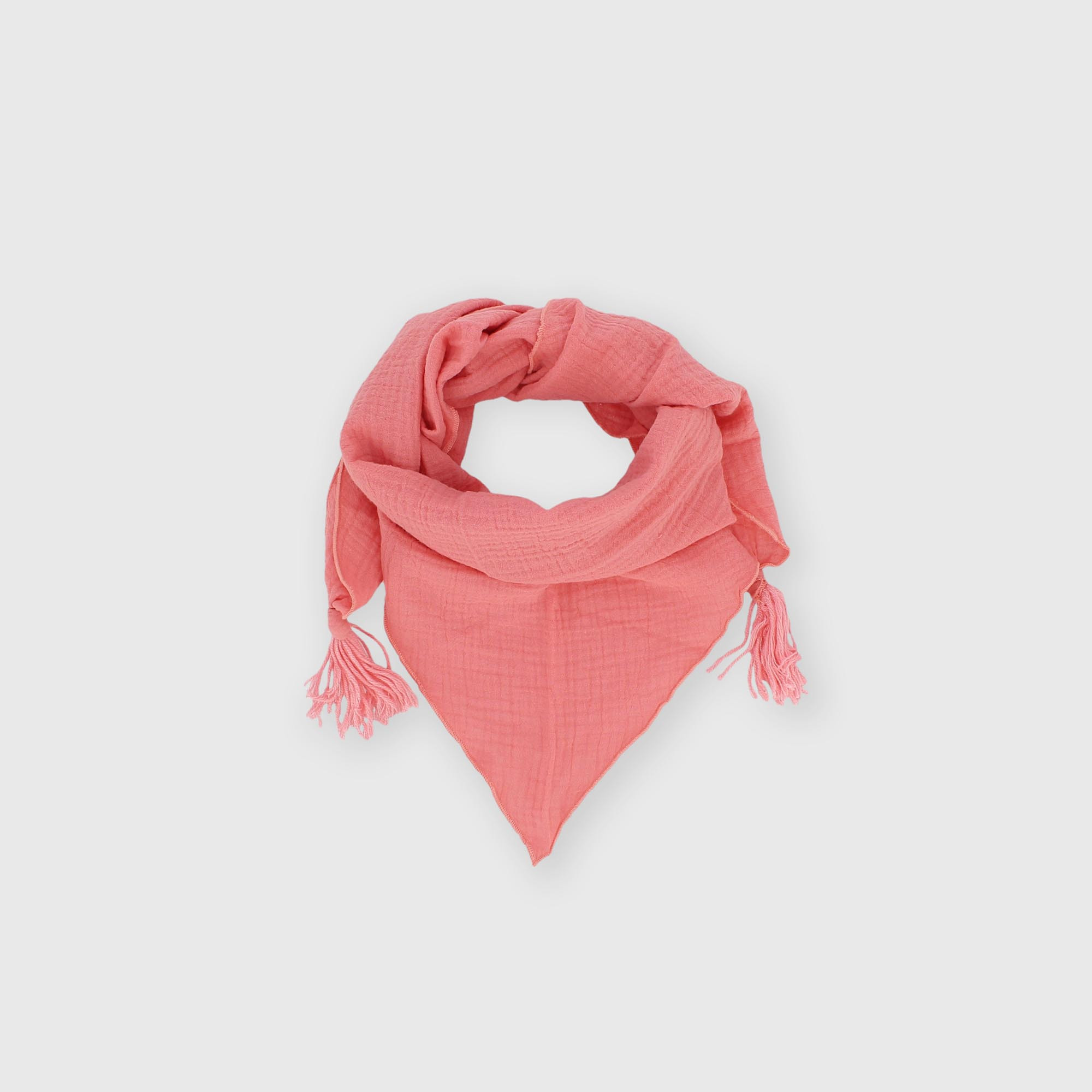 Écharpe en coton pour fillette rose