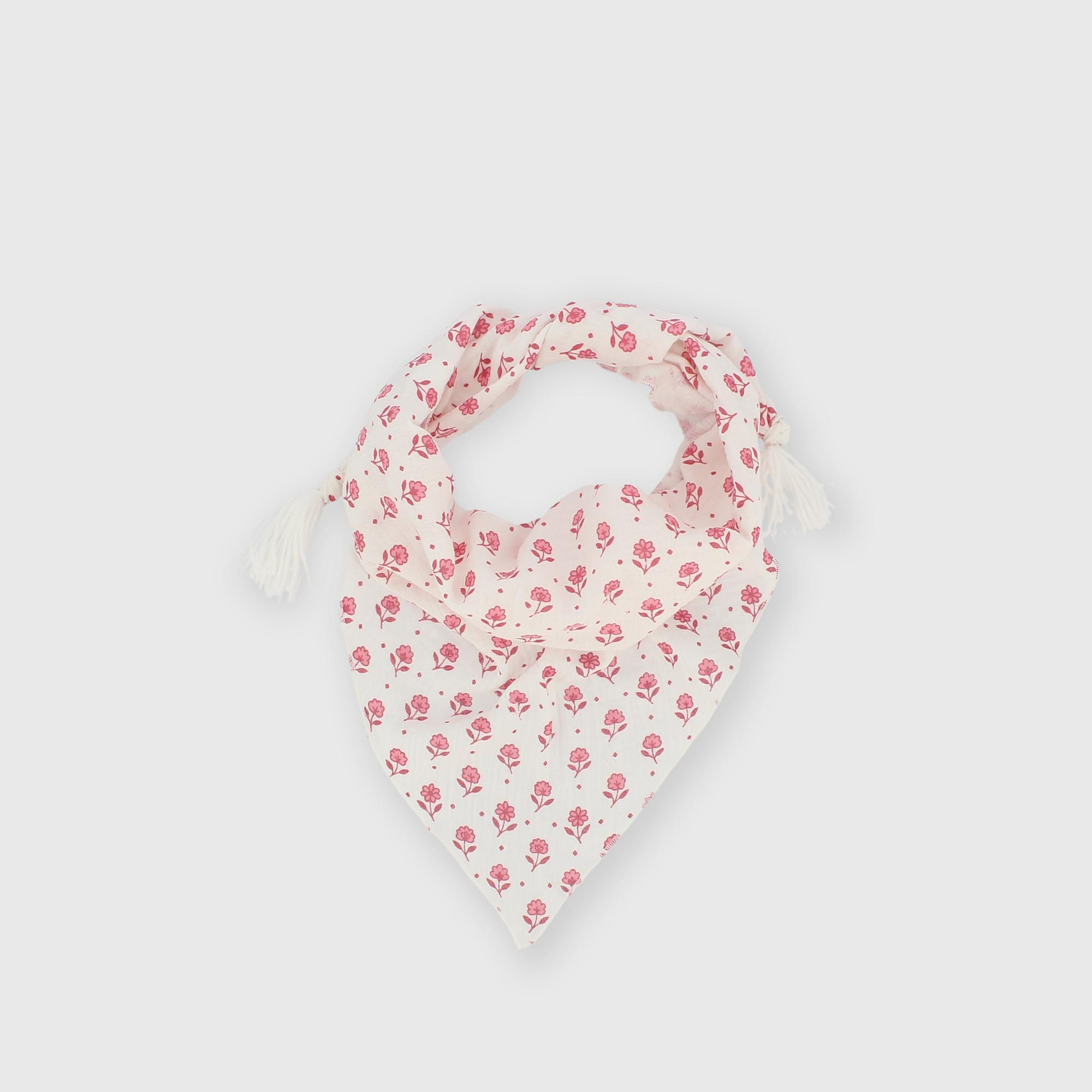 Écharpe en coton pour fillette blanc