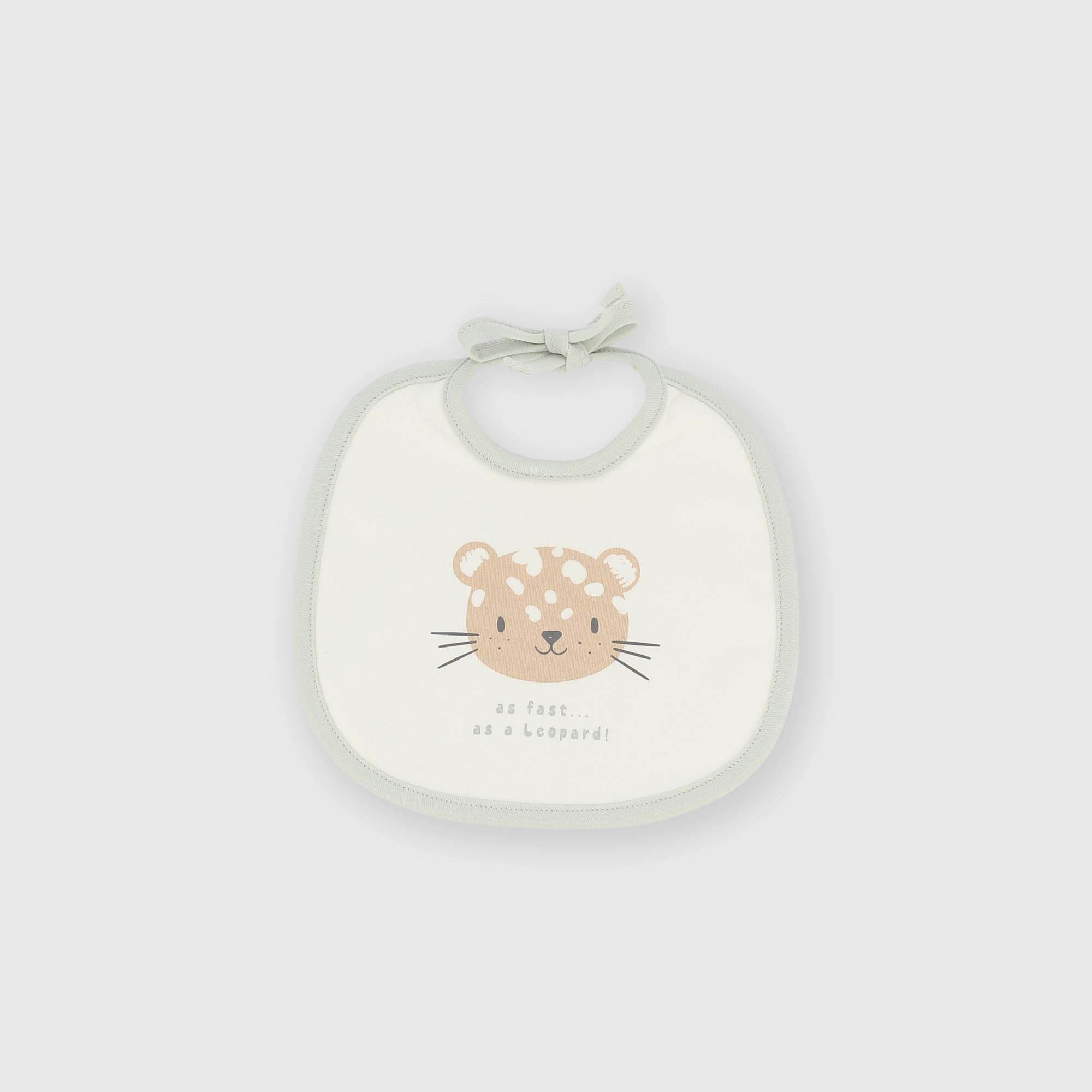 Bavette en coton interlock pour garçon blanc