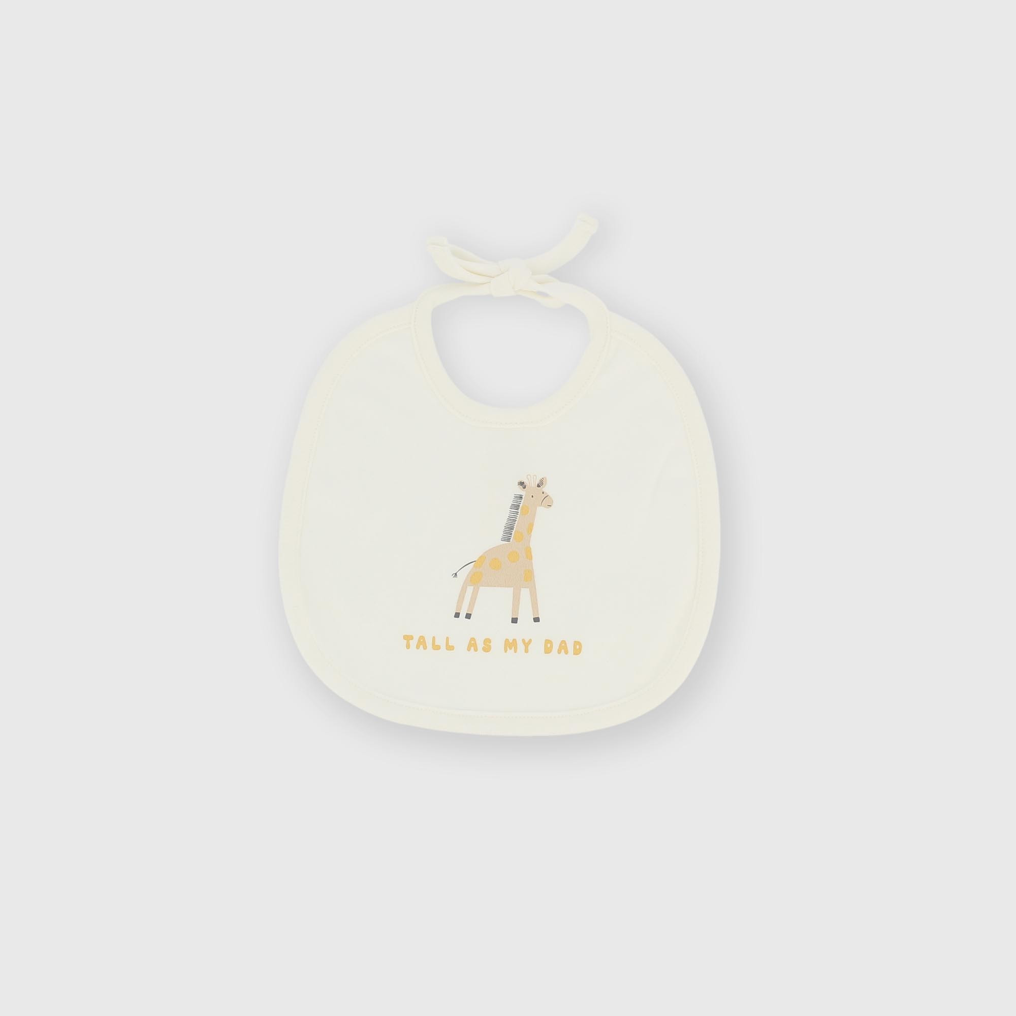 Bavette en coton interlock pour garçon blanc