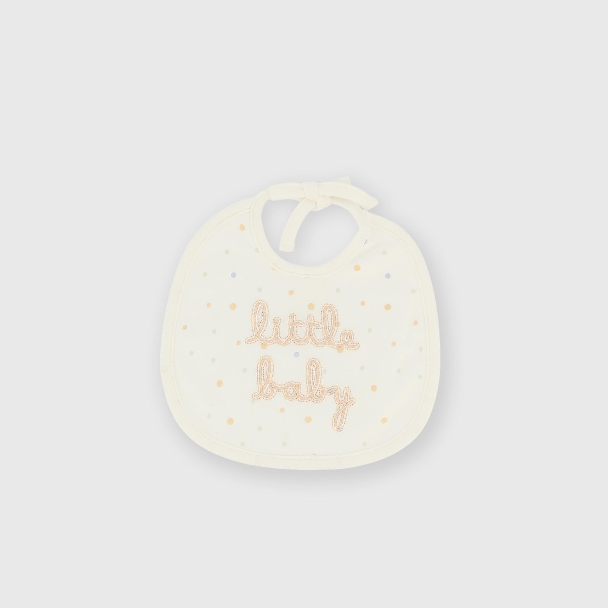 Bavette en coton unisex blanc