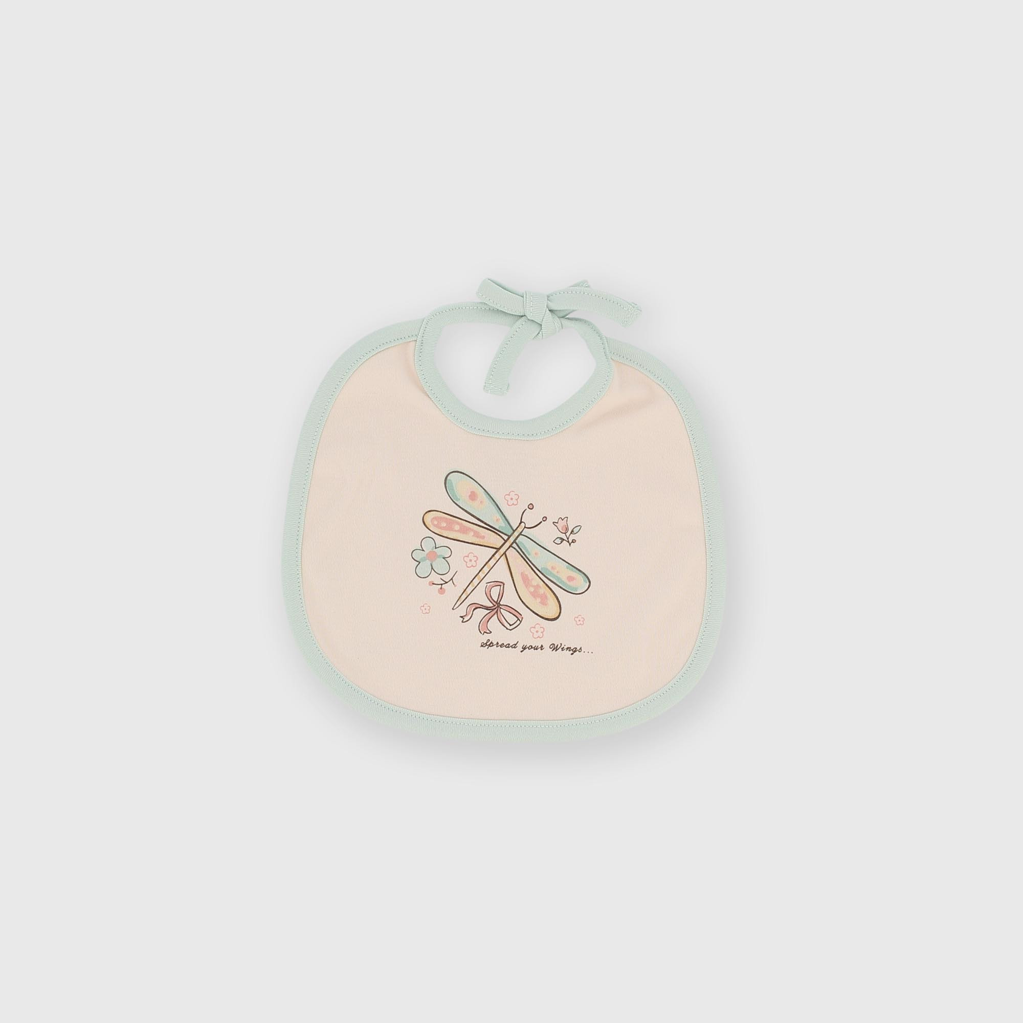 Bavette en coton interlock pour fillette rose