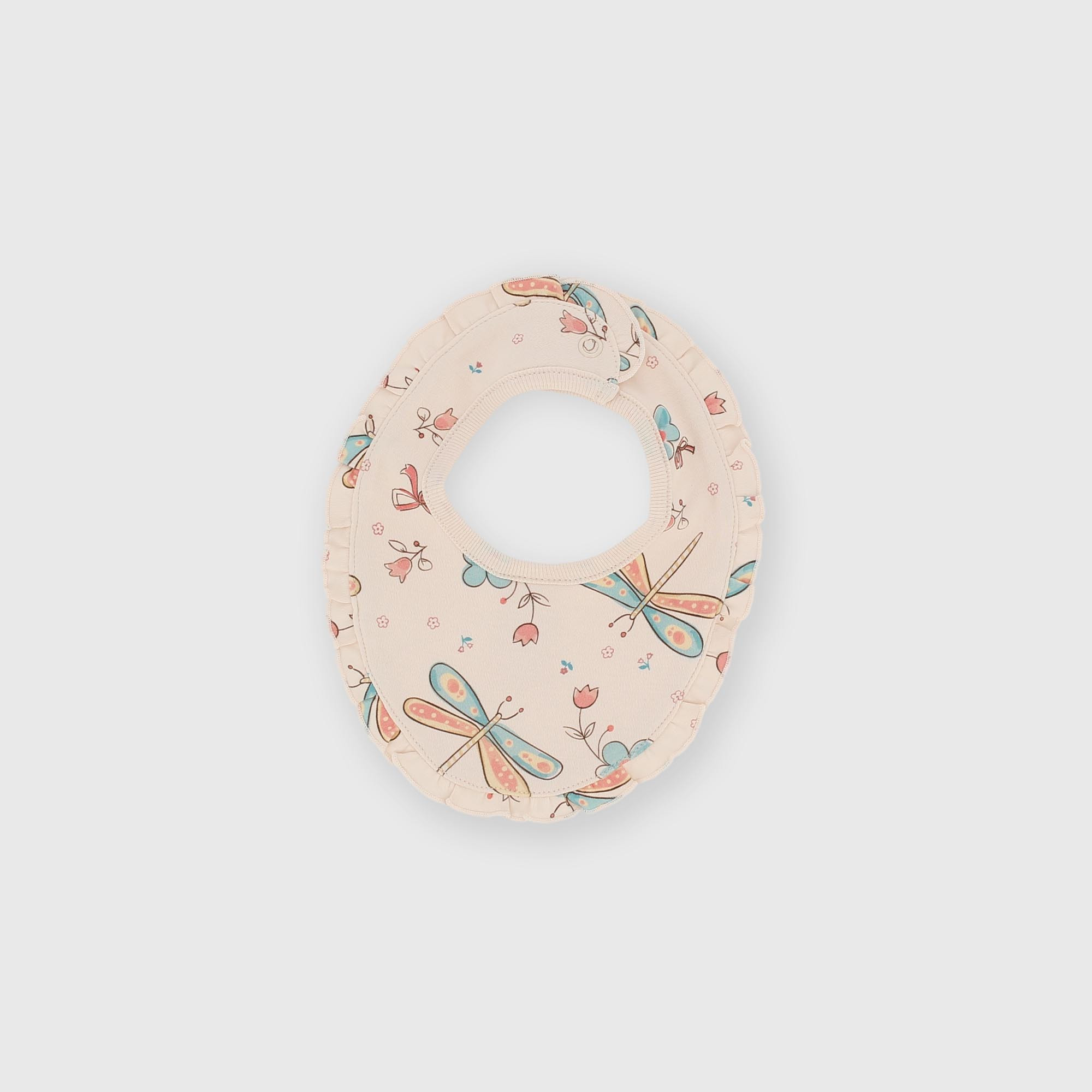 Bavette en coton interlock pour fillette rose