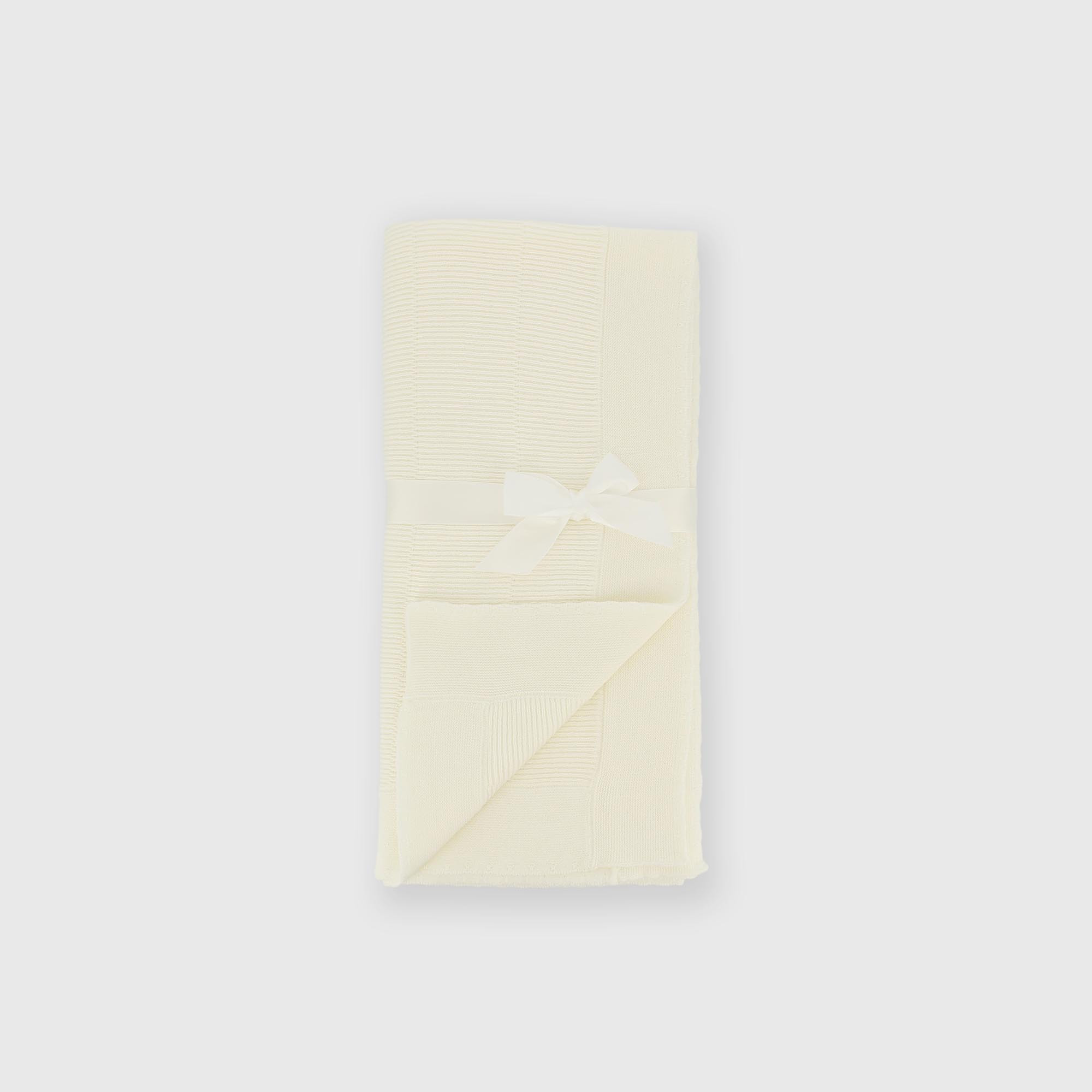 Couverture en coton unisex blanc