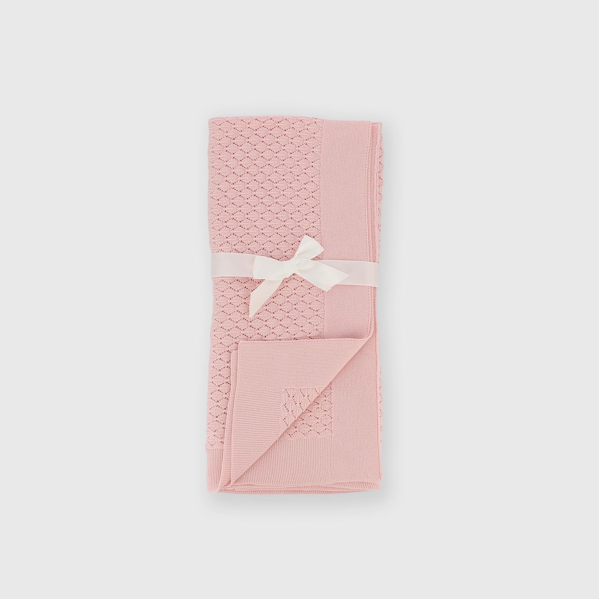 Couverture en coton pour fillette rose