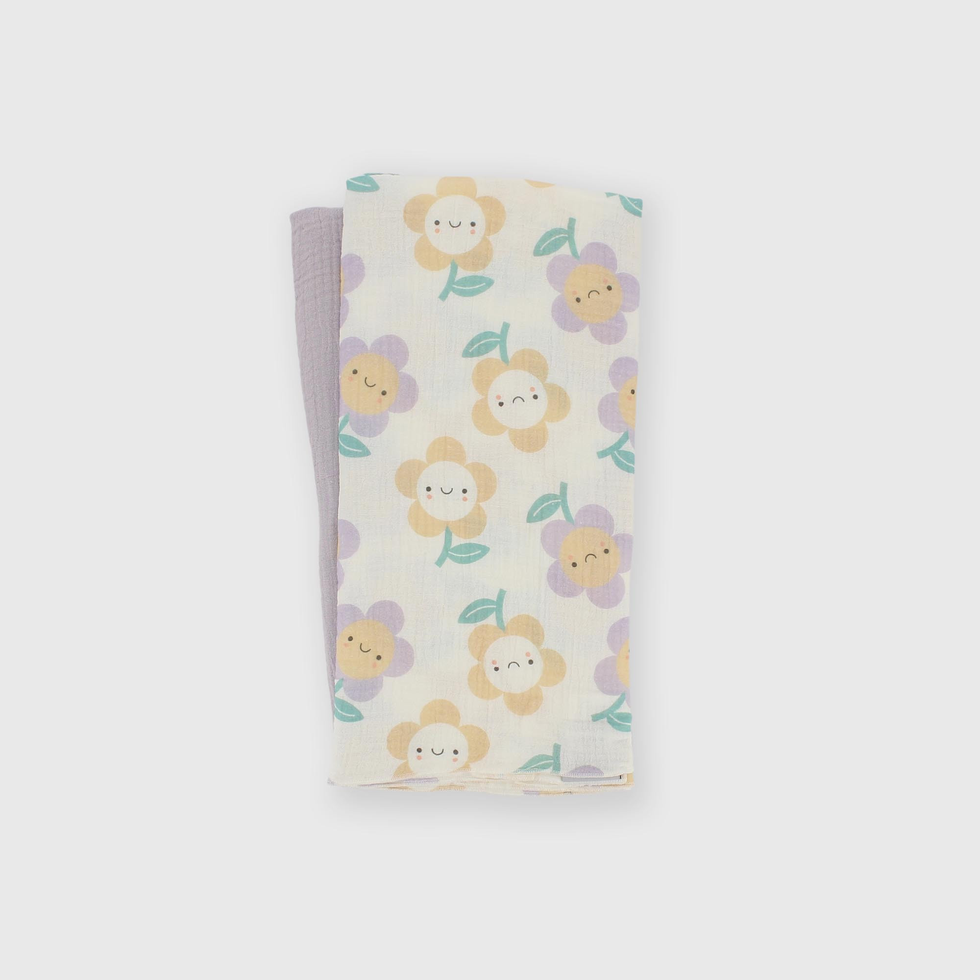 Couverture en gaze de coton pour fillette blanc