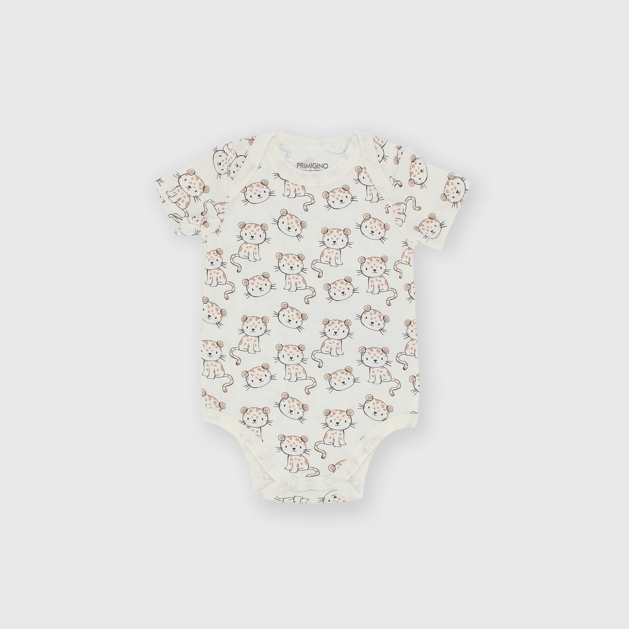 Боди с коротким рукавом из рибаны для мальчика белое