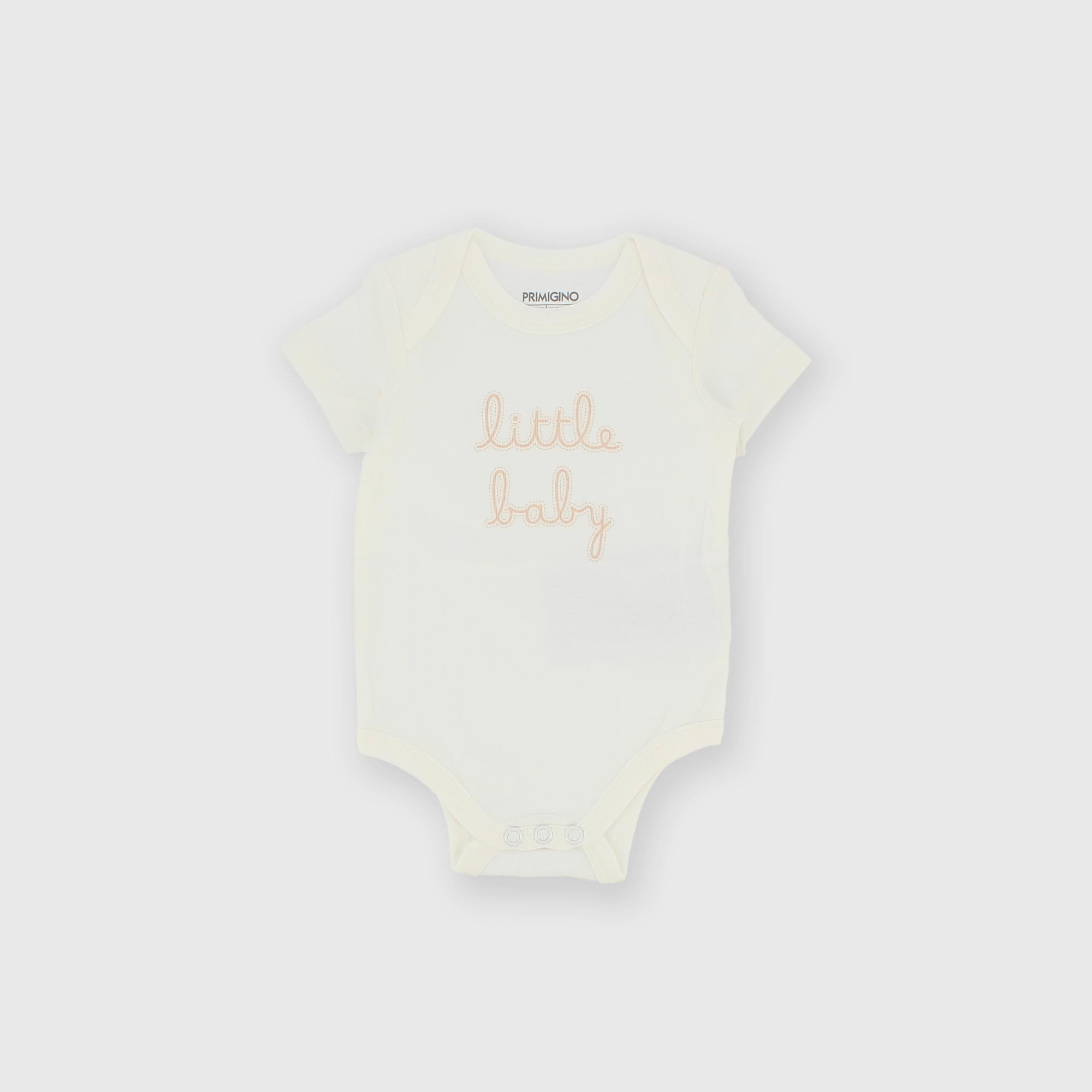 Body à manches courtes en côtelé unisex blanc