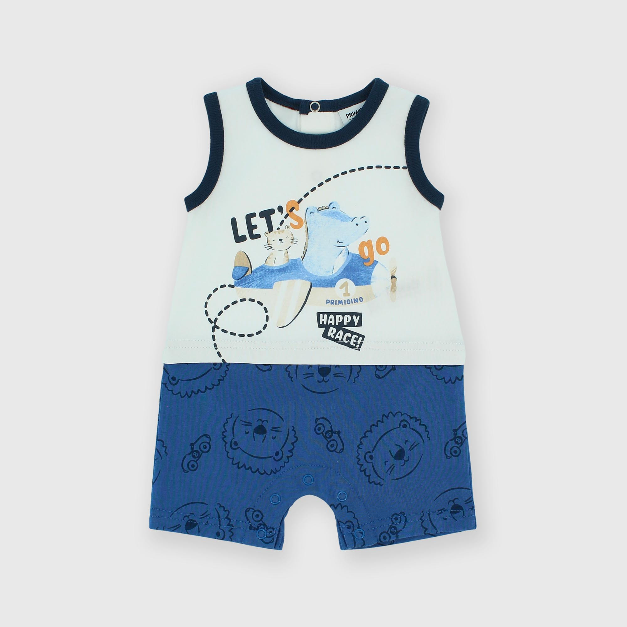 Комбинезончик из хлопка для мальчика синий