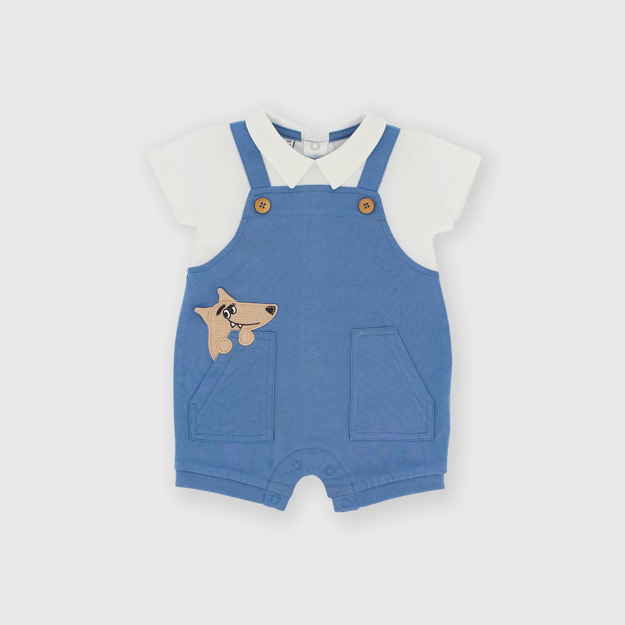 Комбинезончик из хлопка для девочки белый