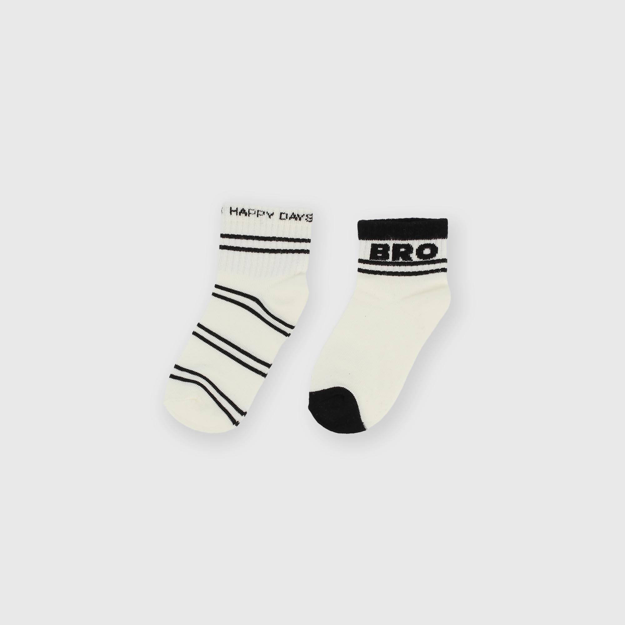 Cotton socks for boy white