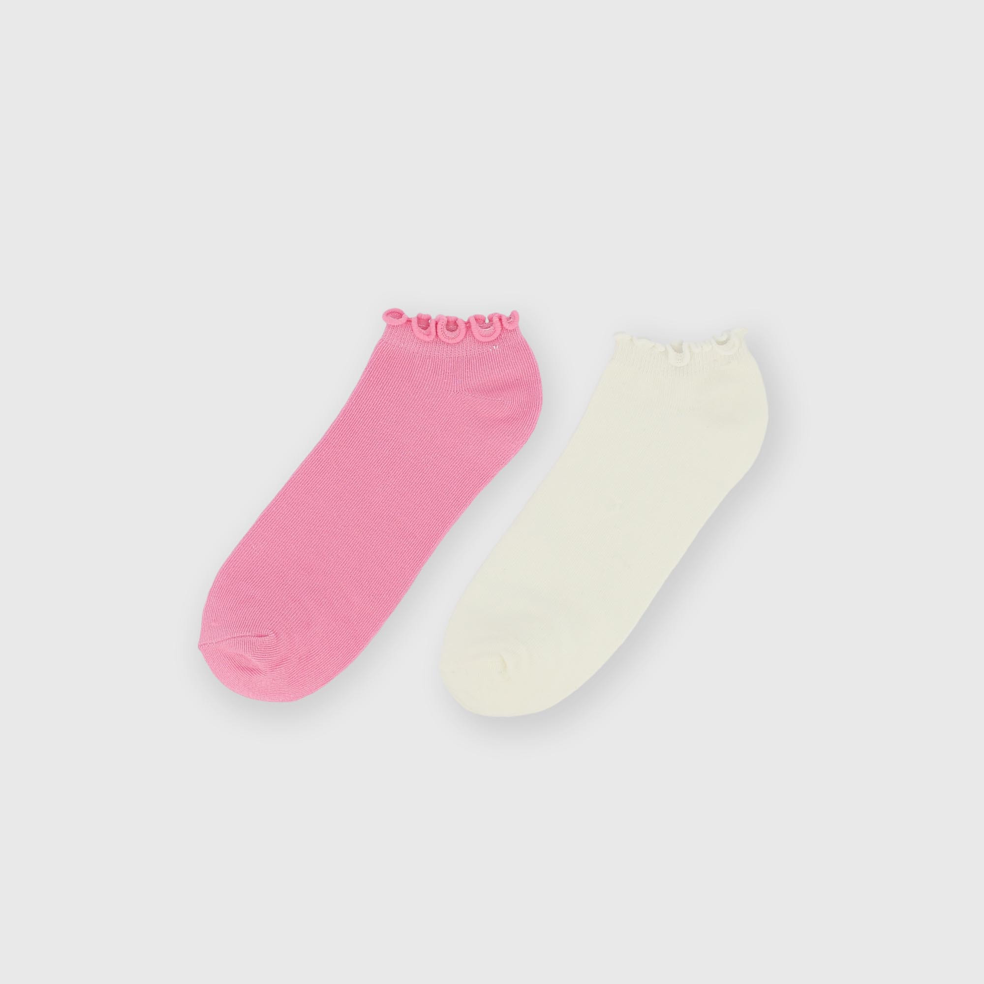 Chaussettes en coton pour fillette rose