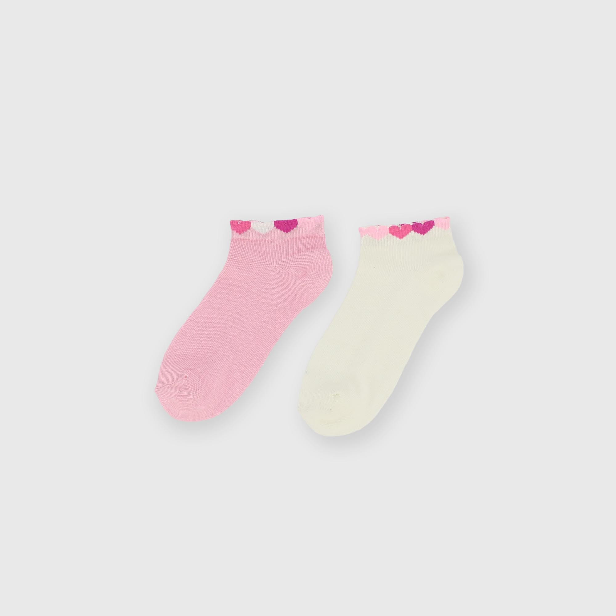 Chaussettes en coton pour fillette rose