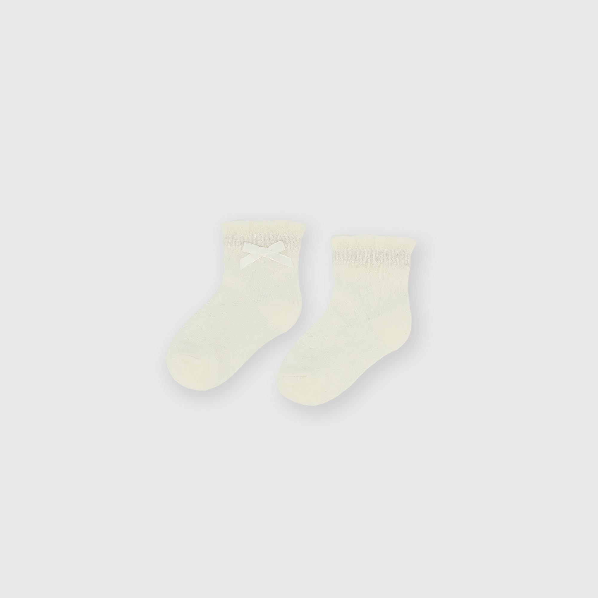 Chaussettes en coton pour fillette blanc