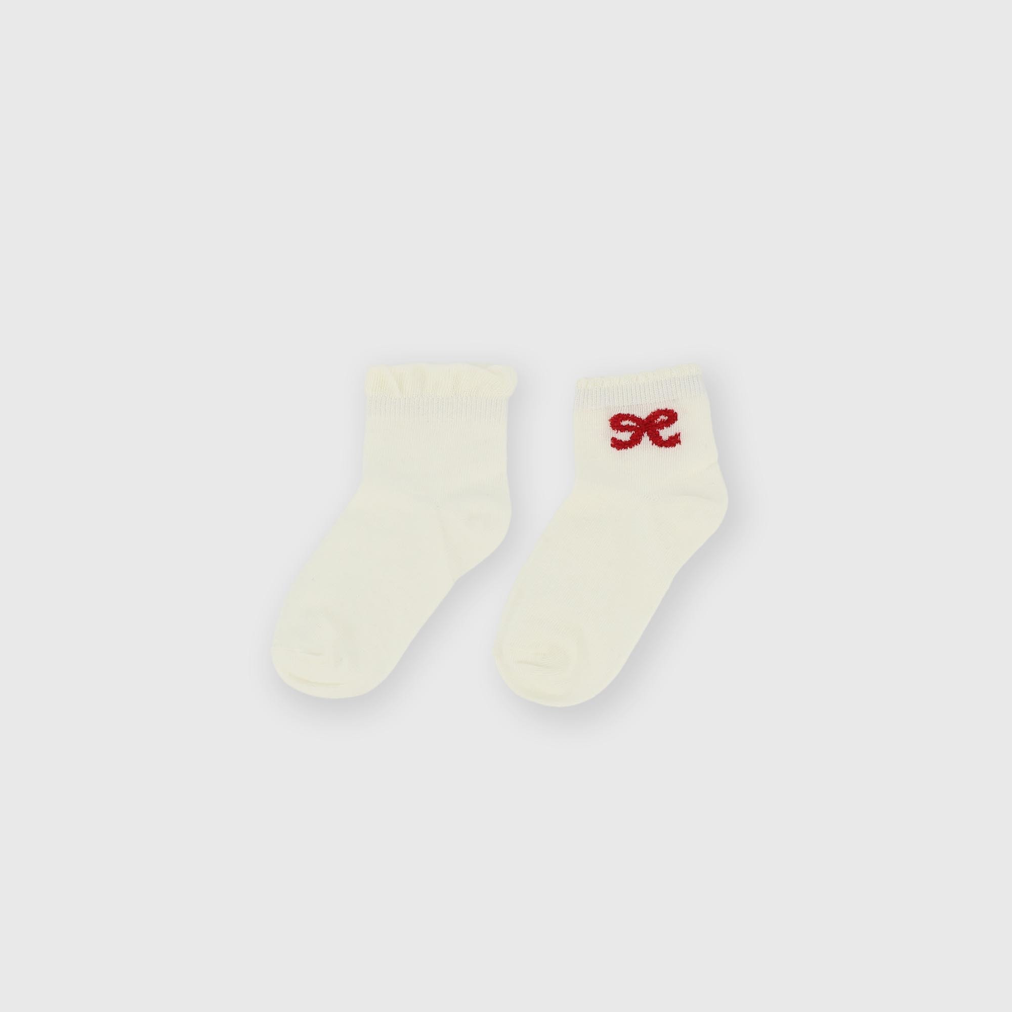 Chaussettes en coton pour fillette blanc