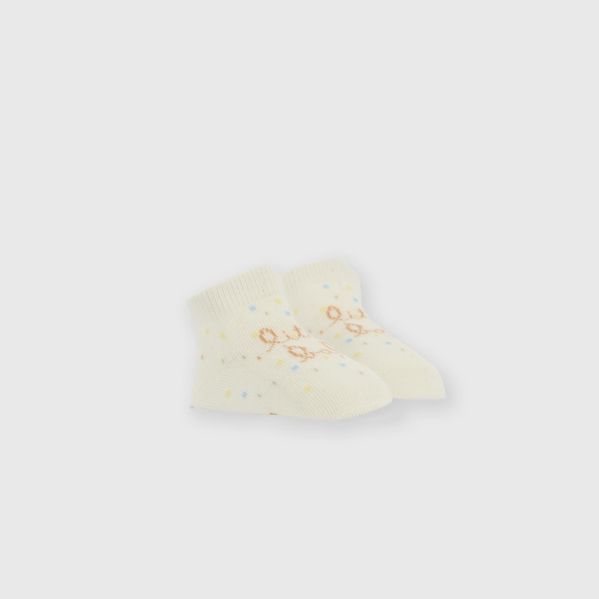 Chaussettes en coton unisex blanc