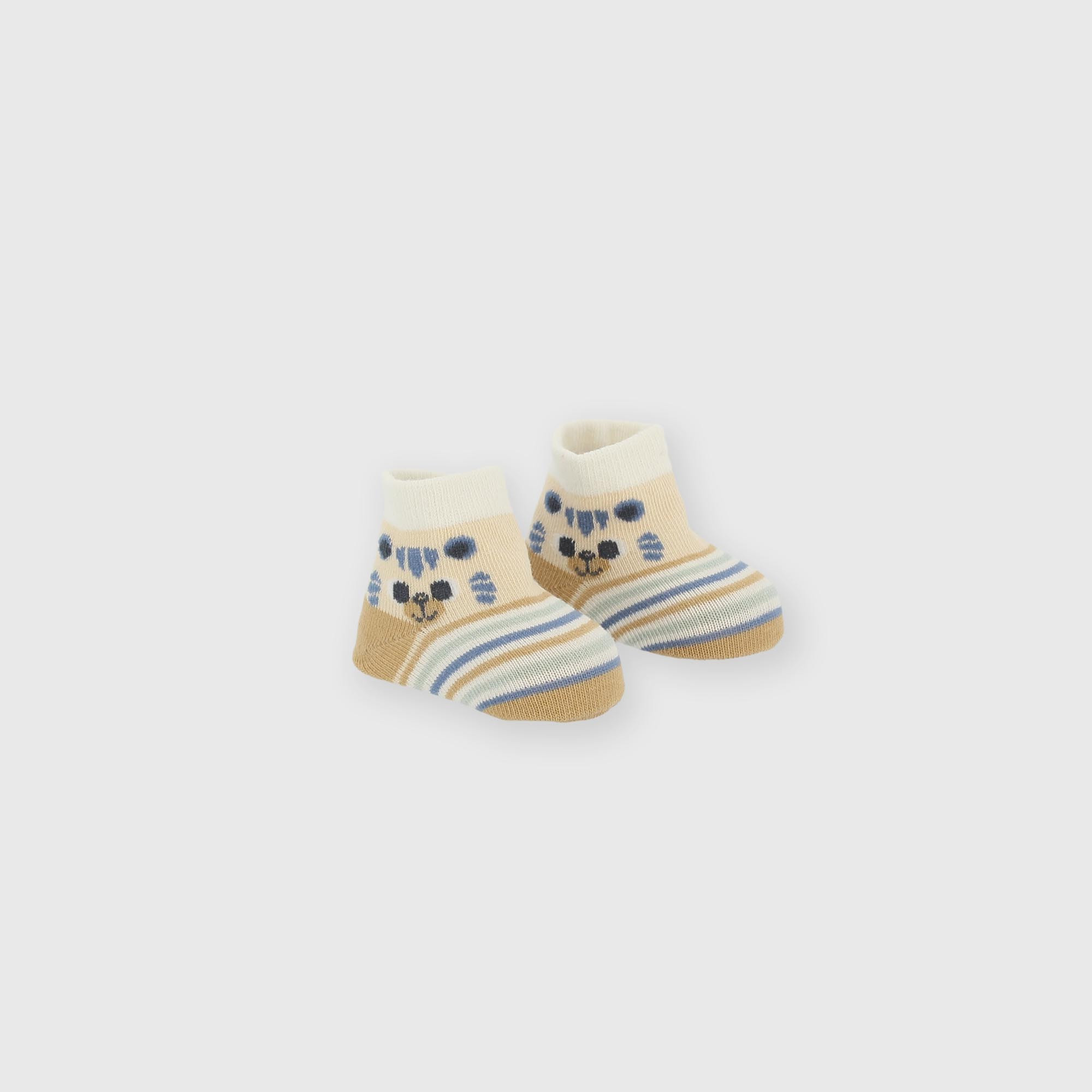 Cotton socks for boy beige