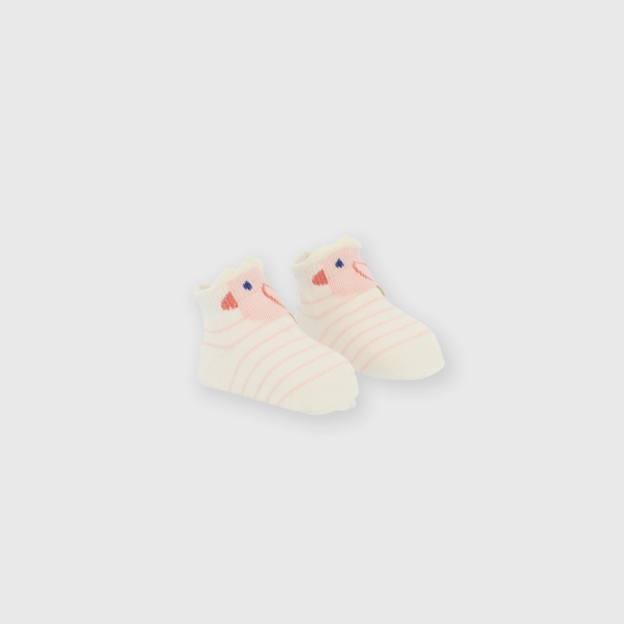 Chaussettes en coton pour fillette blanc