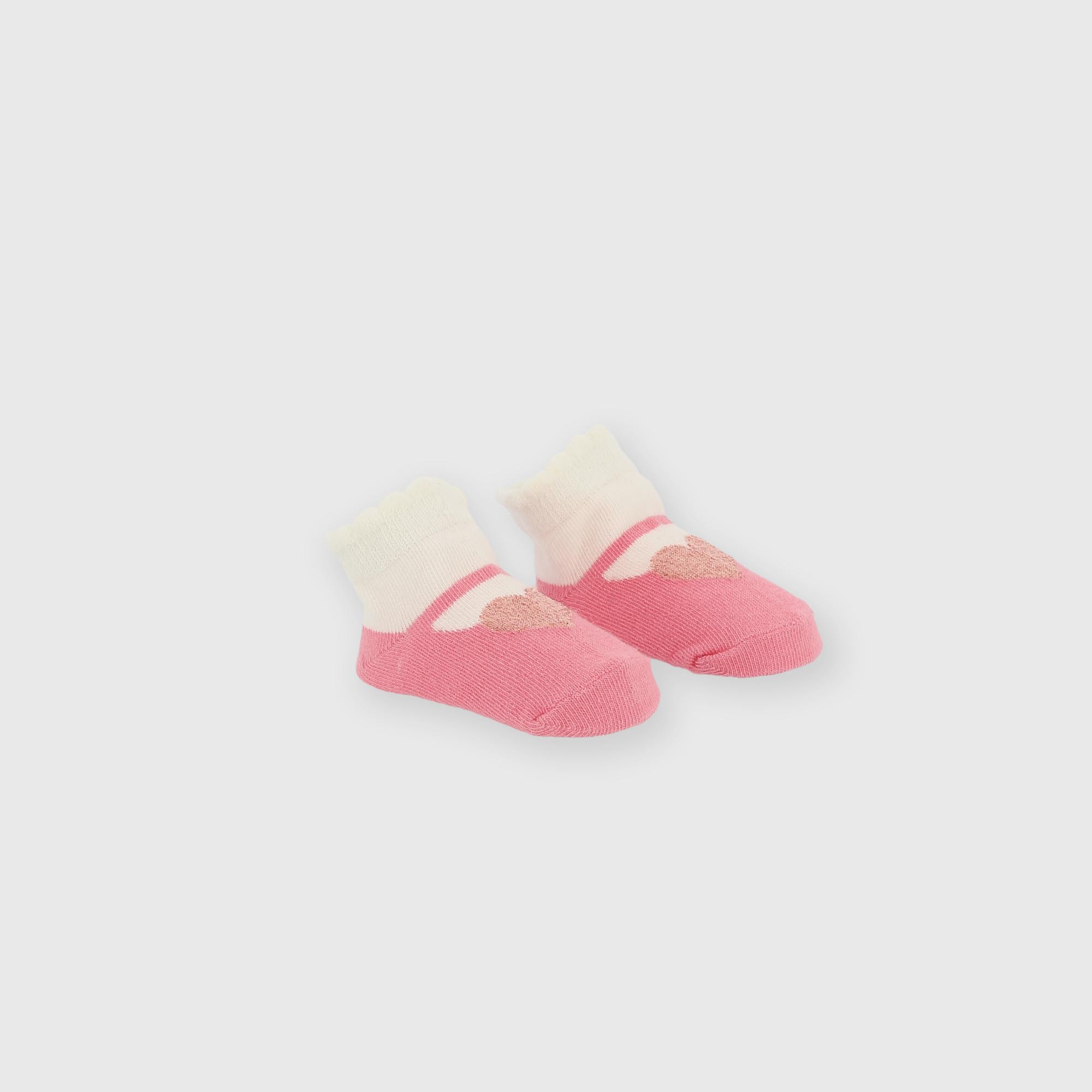 Chaussettes en coton pour fillette rose