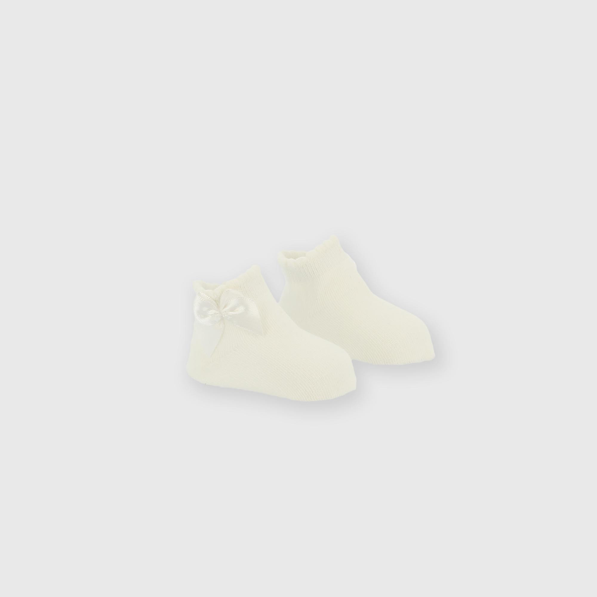 Chaussettes en coton pour fillette blanc