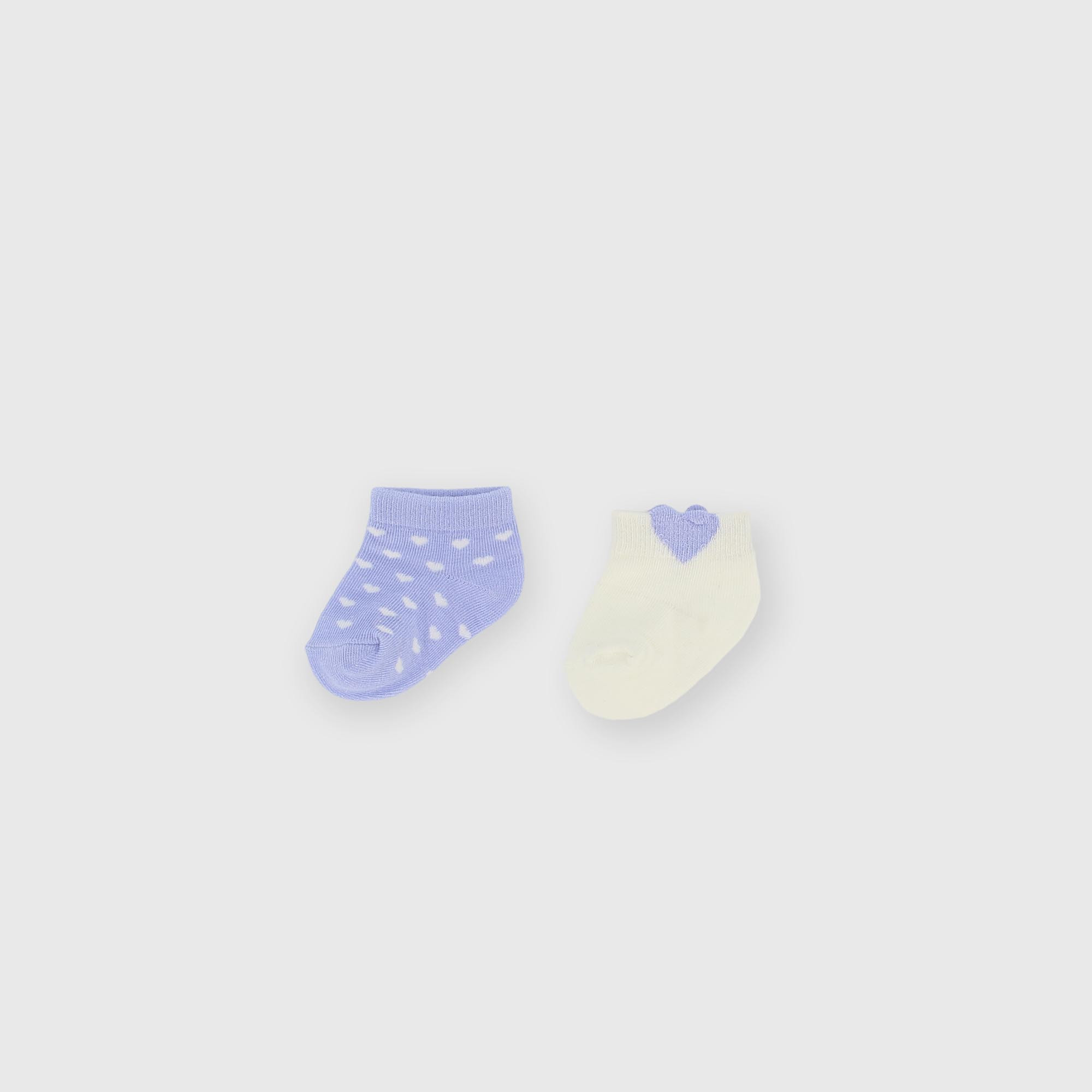Chaussettes en coton pour fillette blanc