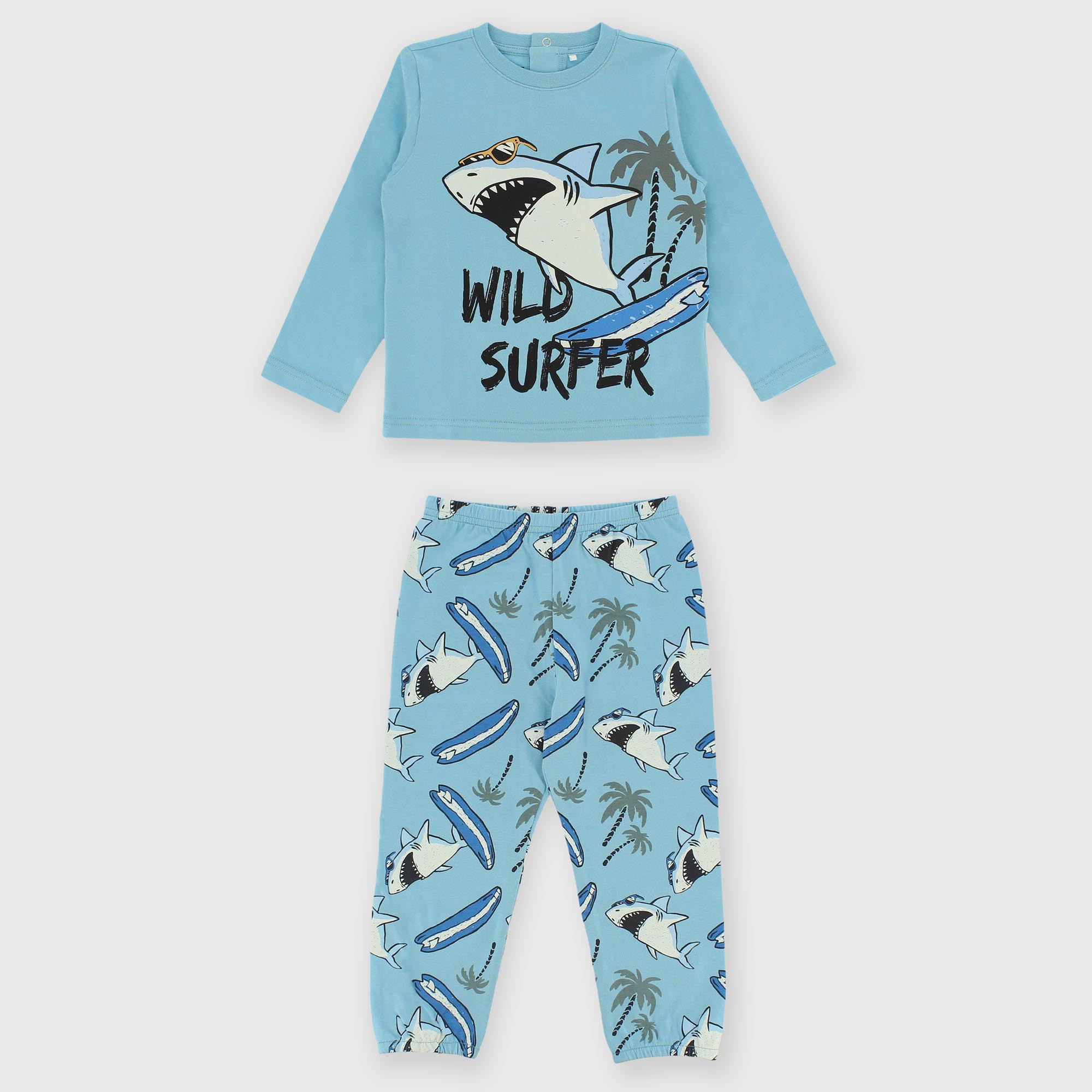 Pyjama en jersey pour garçon bleu