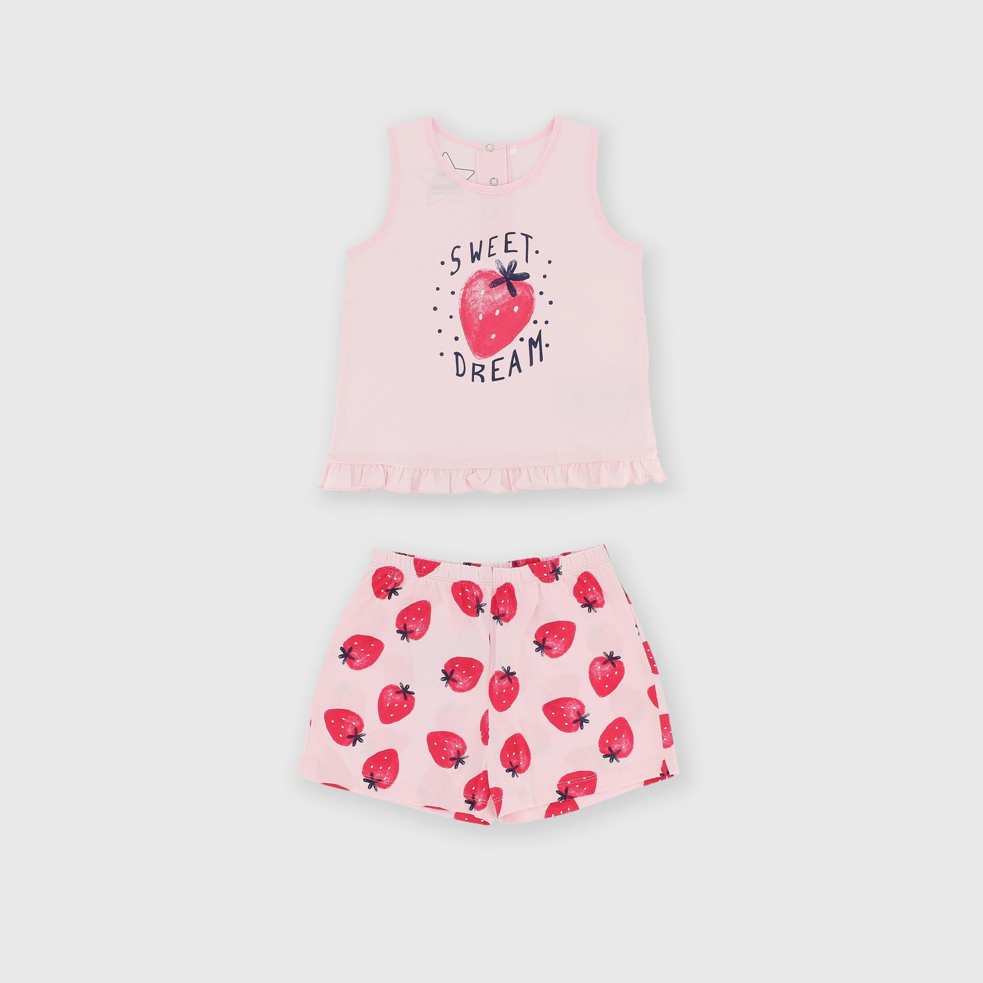 Пижама из джерси для девочки розовая