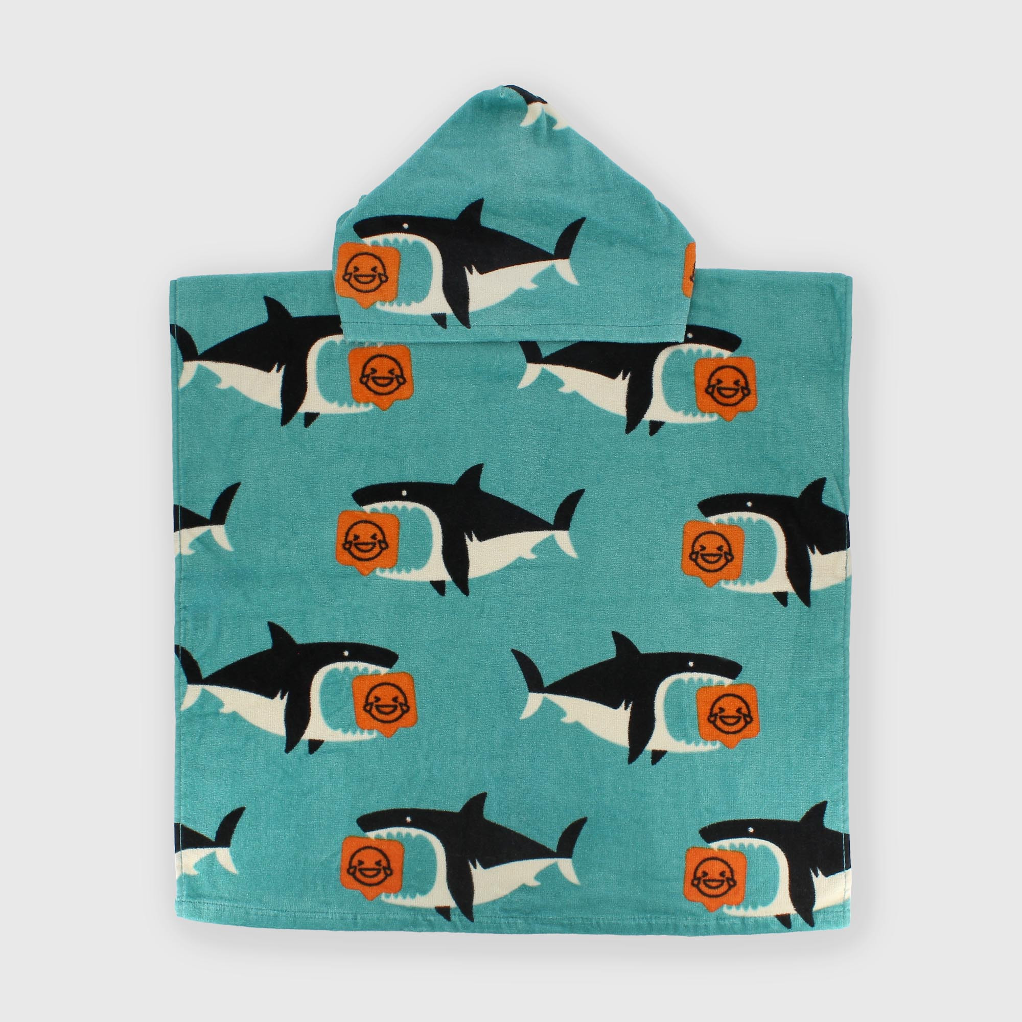 Cotton bathrobe for boy green