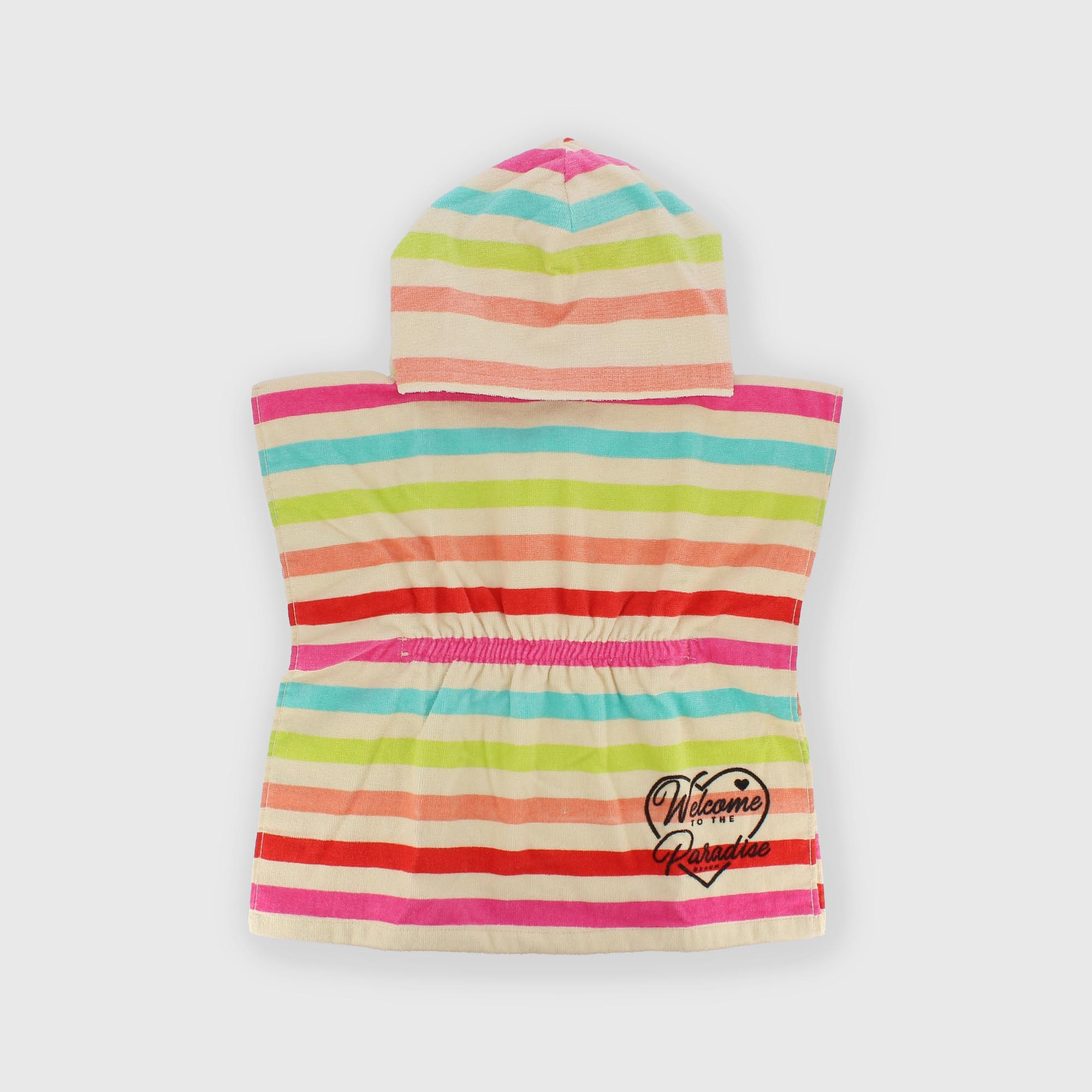 Albornoz de algodón para niña multicolor