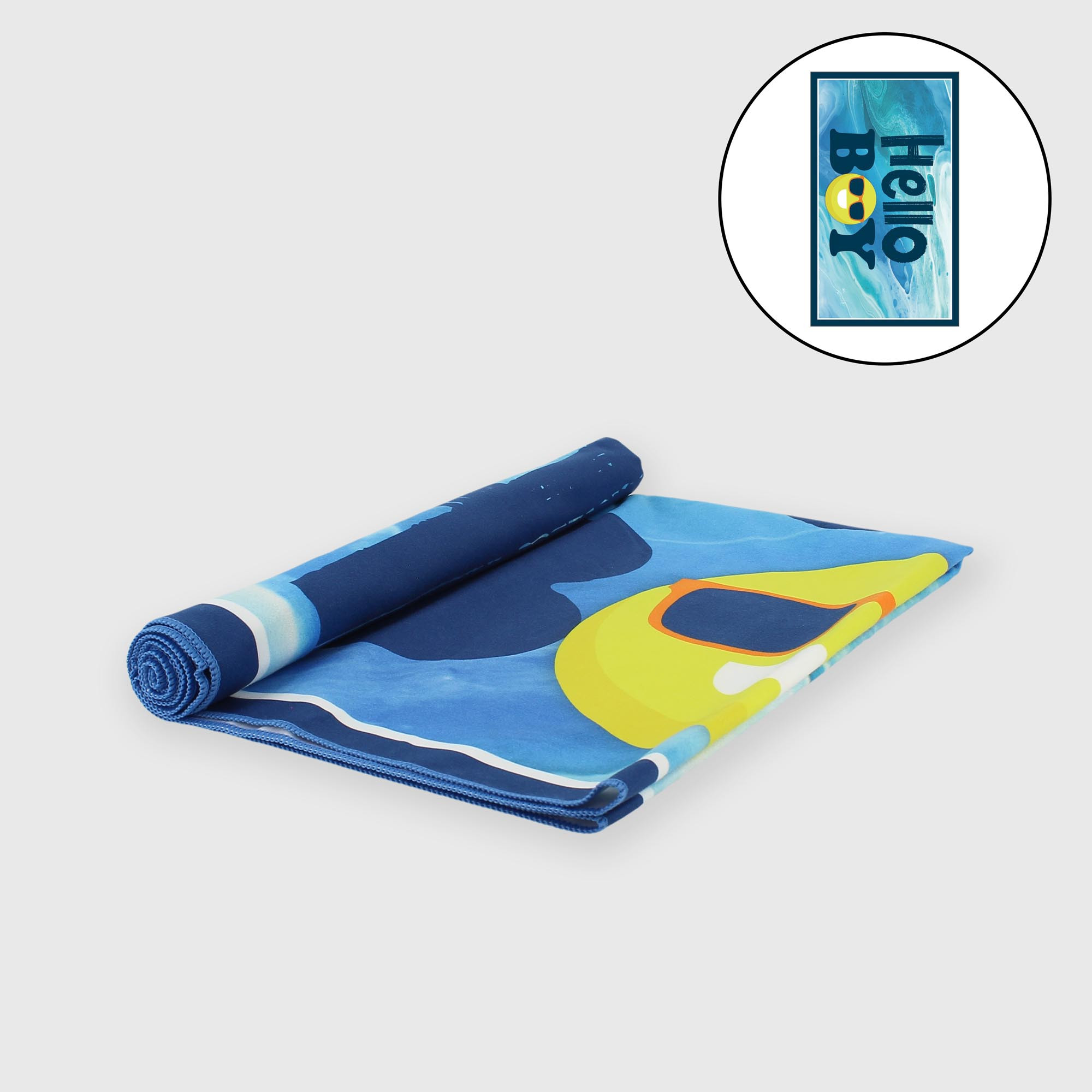 Beach towel for boy blue