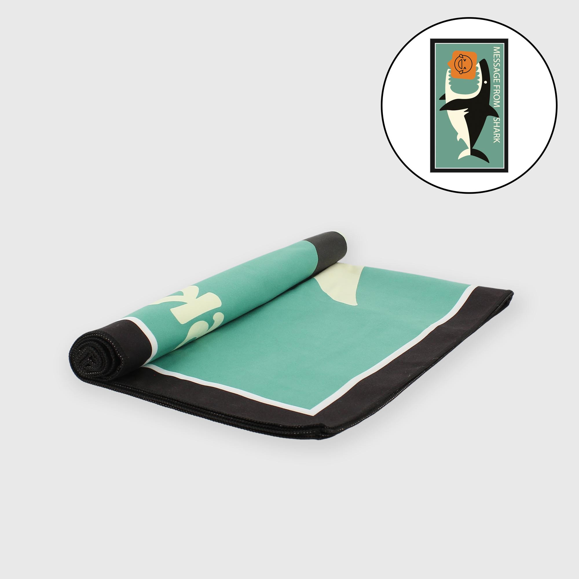 Beach towel for boy green