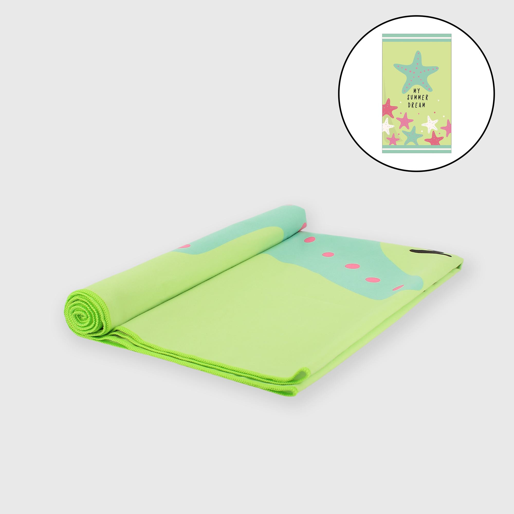 Toalla de playa para niña verde